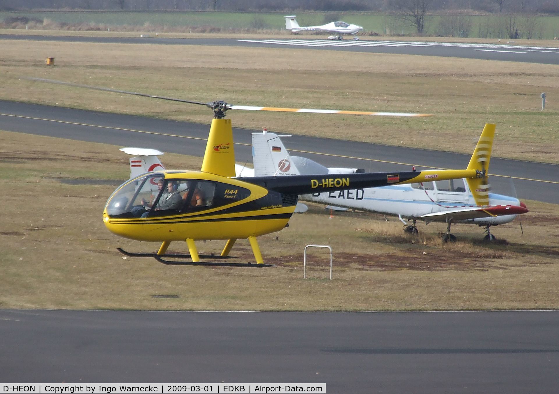 D-HEON, Robinson R44 Raven C/N 1792, Robinson R44 Raven of Air Lloyd at Bonn-Hangelar airfield