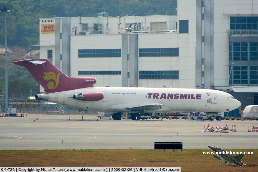 9M-TGB, 1982 Boeing 727-2F2F C/N 22998, Transmile Air Services ... The quality of this picture is not very good, but 727s are so rare today, that I will keep this one ;-)