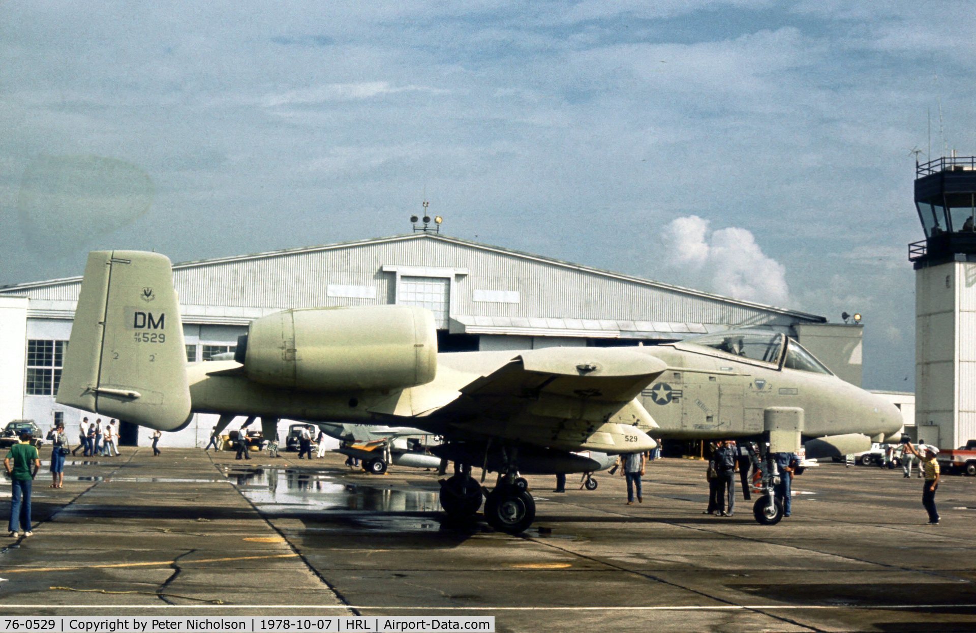76-0529, 1976 Fairchild Republic A-10A Thunderbolt II C/N A10-0076, Early camouflage colour scheme on this 355 Tactical Fighter Wing A-10A which attended the 1978 Confederate Air Force Airshow.