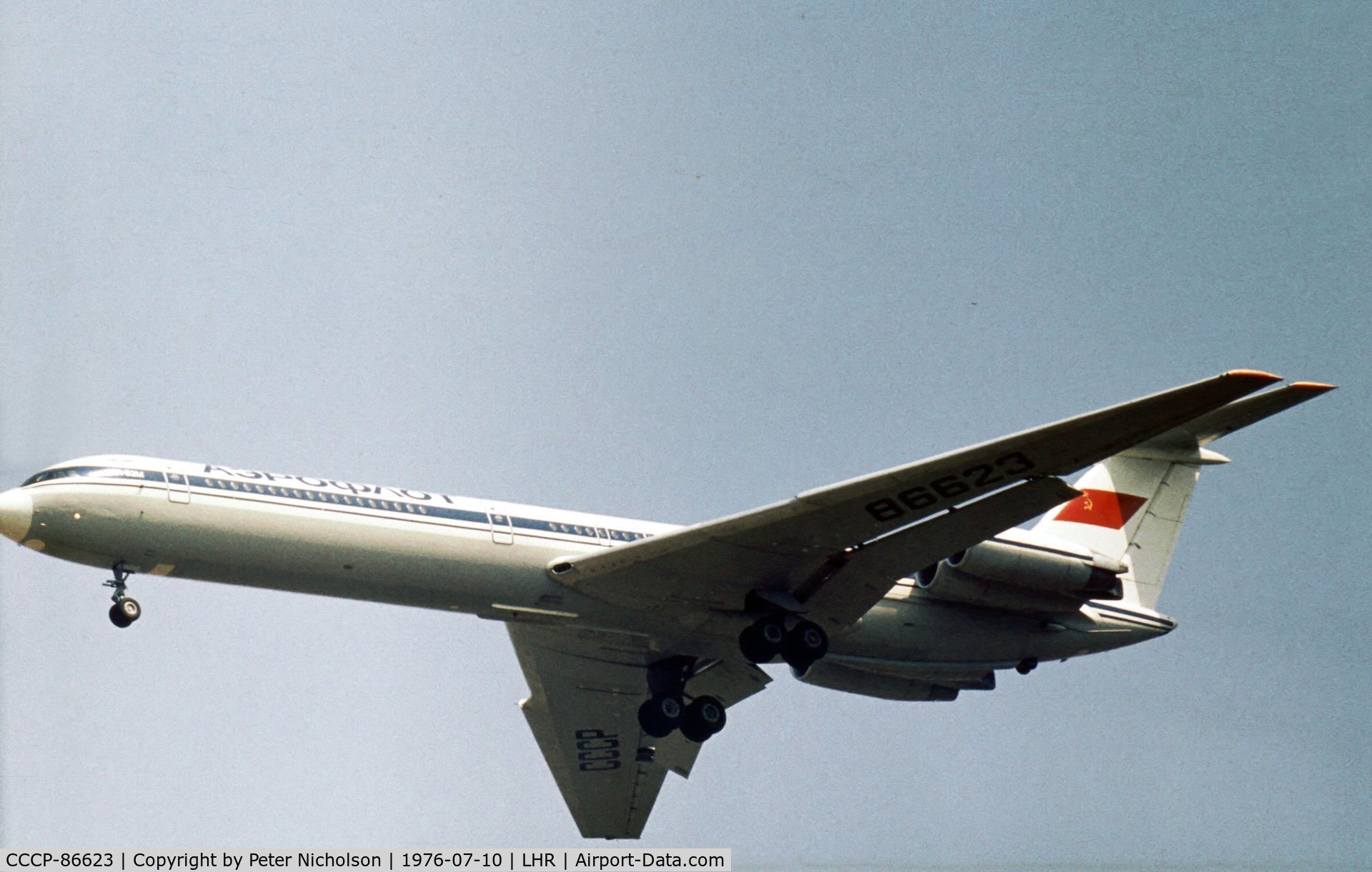 CCCP-86623, 1975 Ilyushin Il-62M C/N 4521728, Aeroflot flew this Classic into London Heathrow in the Summer of 1976.
