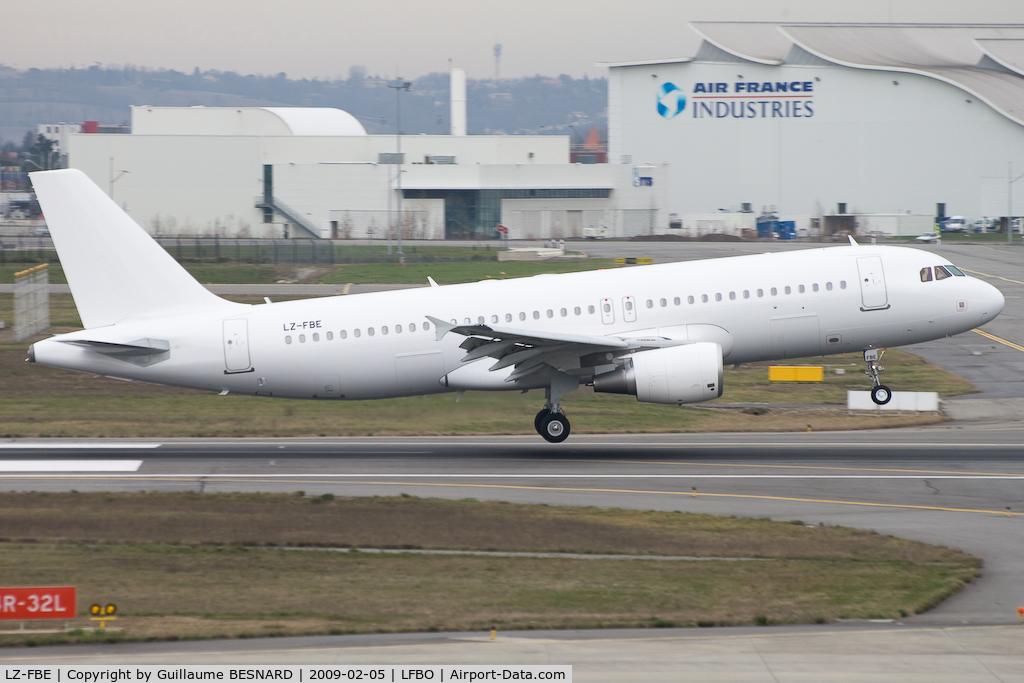 LZ-FBE, 2009 Airbus A320-214 C/N 3780, White scheme.