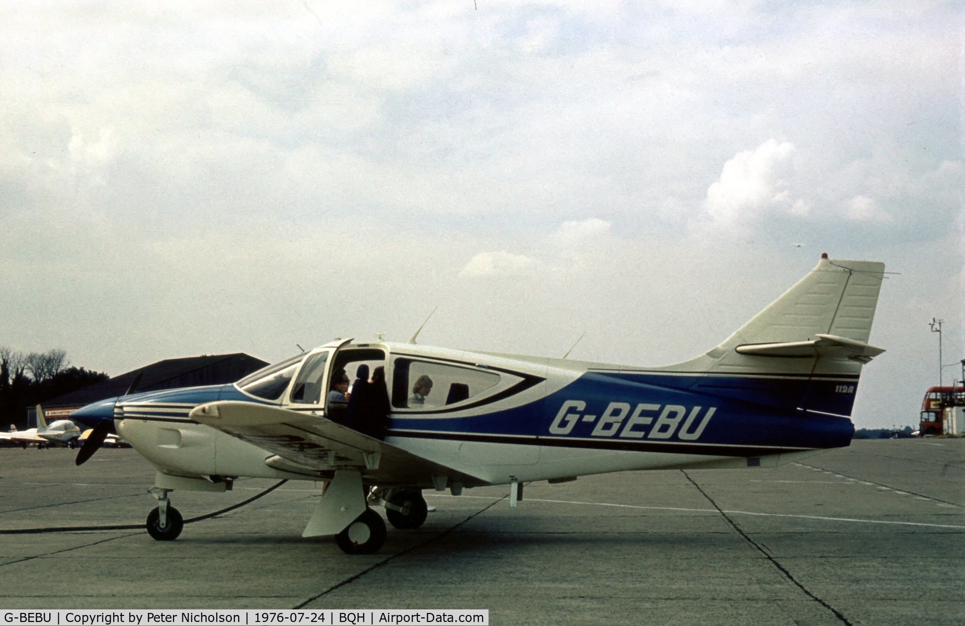 G-BEBU, 1975 Rockwell International 112 Commander C/N 272, A Biggin Hill resident seen during the Summer of 1976.