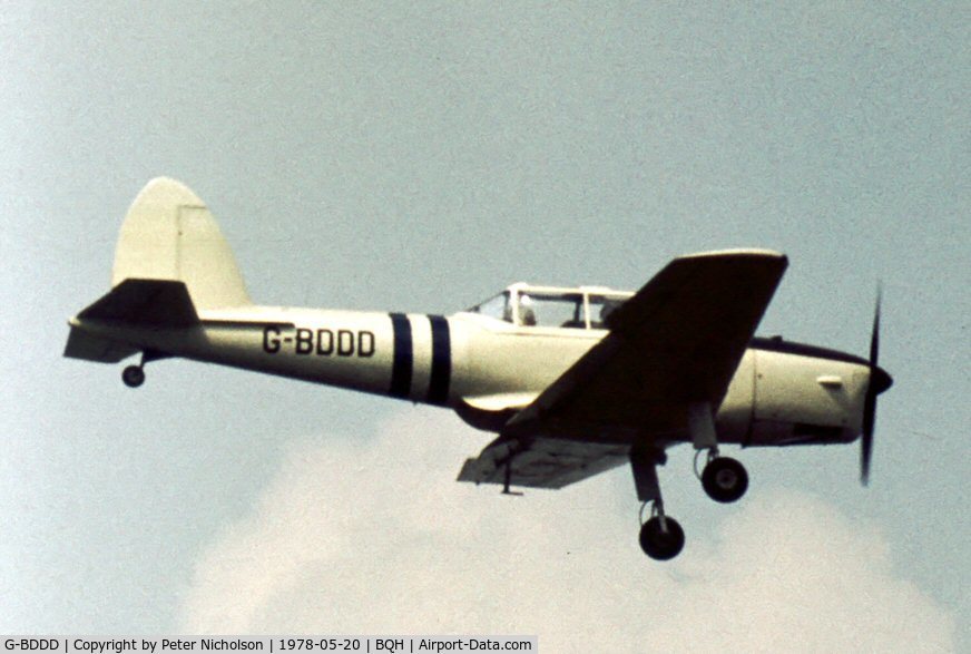 G-BDDD, 1951 De Havilland DHC-1 Chipmunk T.10 C/N C1/0326, On finals at the 1978 Biggin Hill Airshow.
