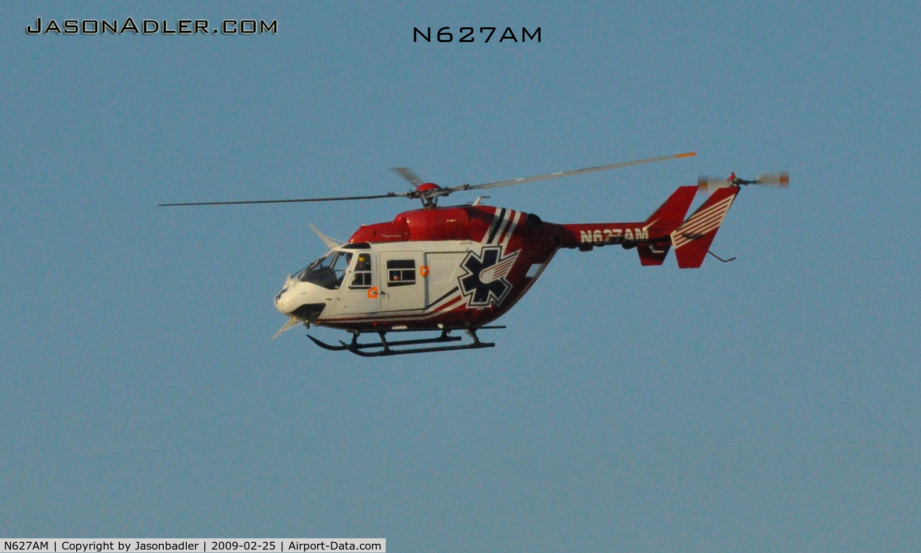 N627AM, 1984 Eurocopter-Kawasaki BK-117A-4 C/N 7017, Departing Tampa General Hospital. Clear blue skys