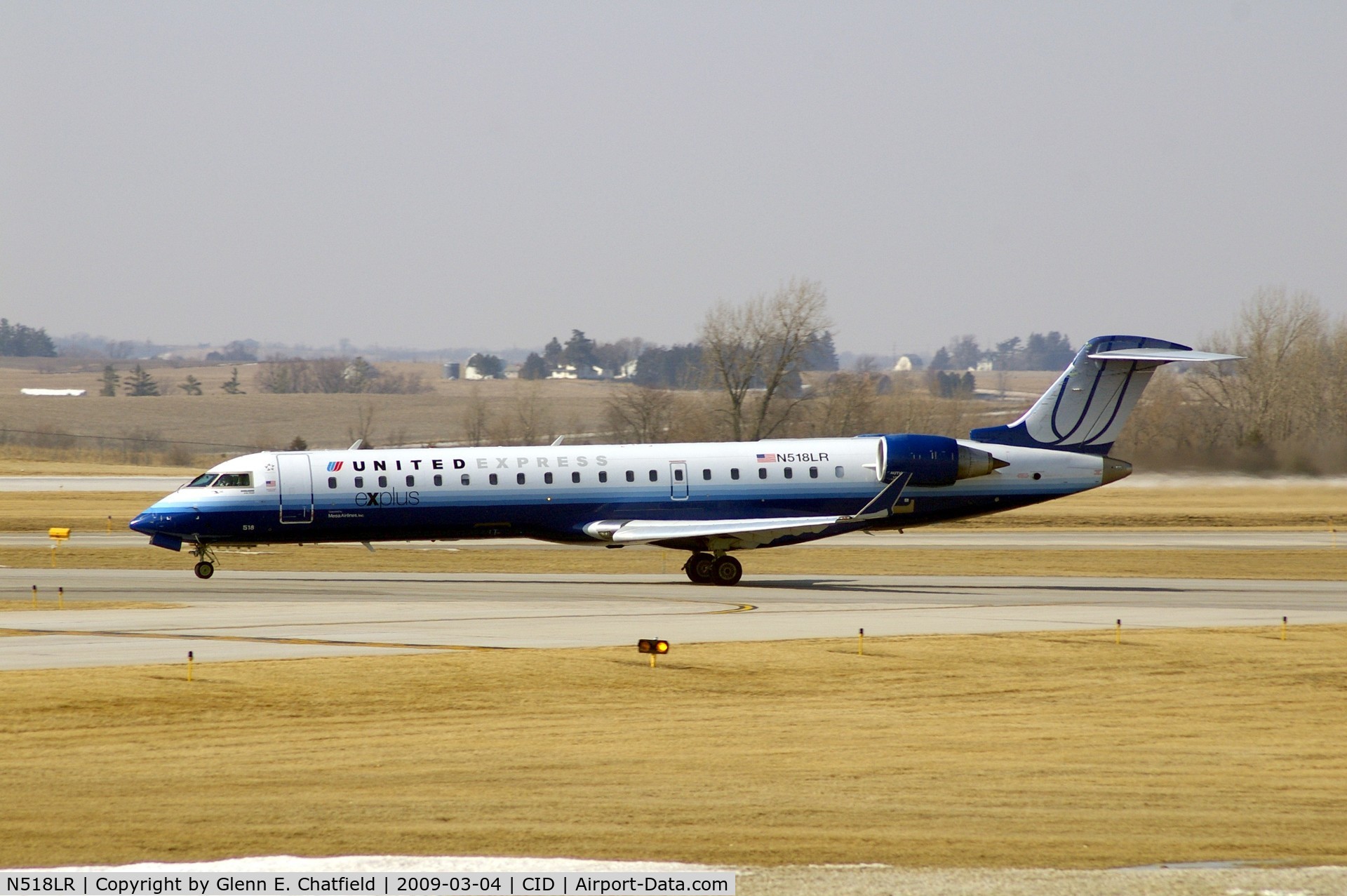 N518LR, 2006 Bombardier CRJ-700 (CL-600-2C10) Regional Jet C/N 10259, Departing runway 13 for ORD