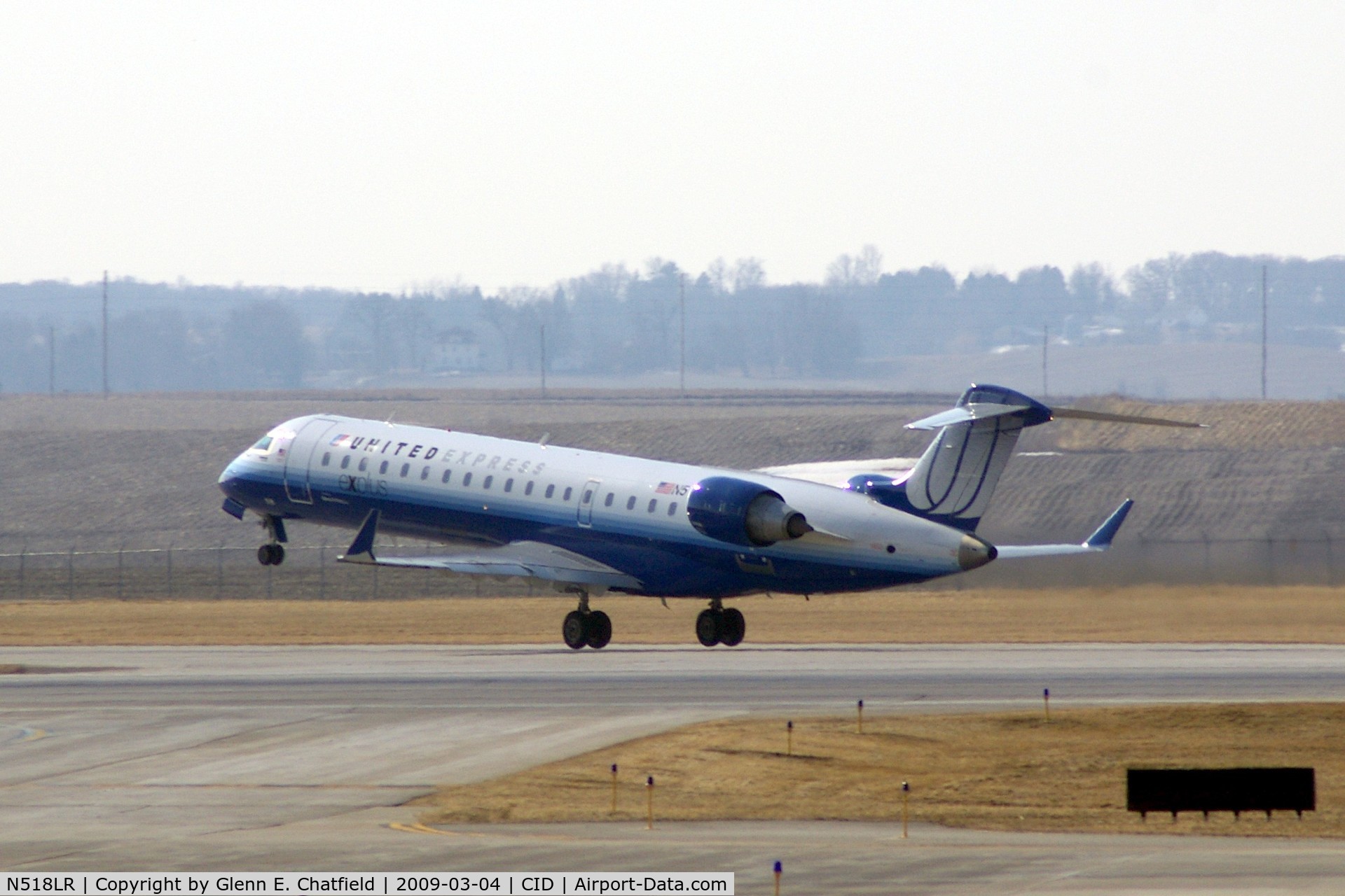 N518LR, 2006 Bombardier CRJ-700 (CL-600-2C10) Regional Jet C/N 10259, Departing runway 13 for ORD