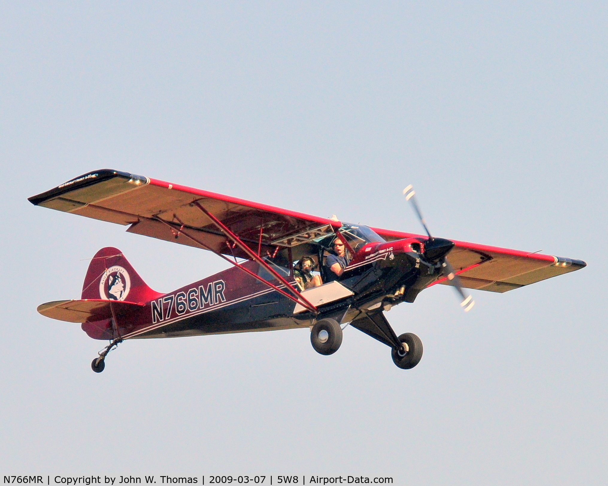 N766MR, 2008 Aviat A-1C-200 Husky C/N 3016, Departing runway 22