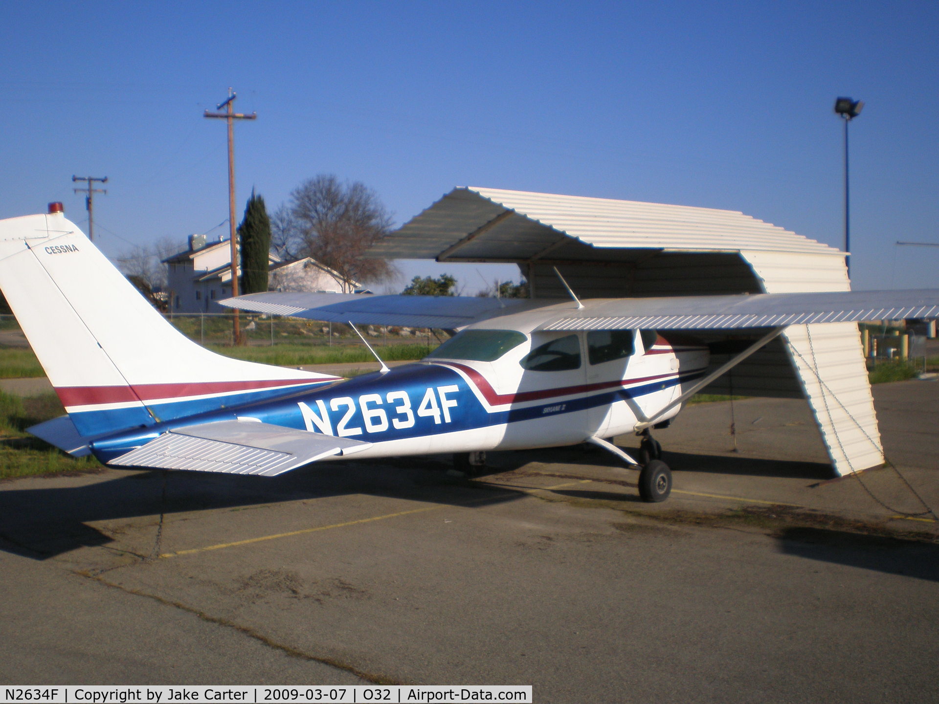 N2634F, 1965 Cessna 182J Skylane C/N 18256734, At Reedley Muni.