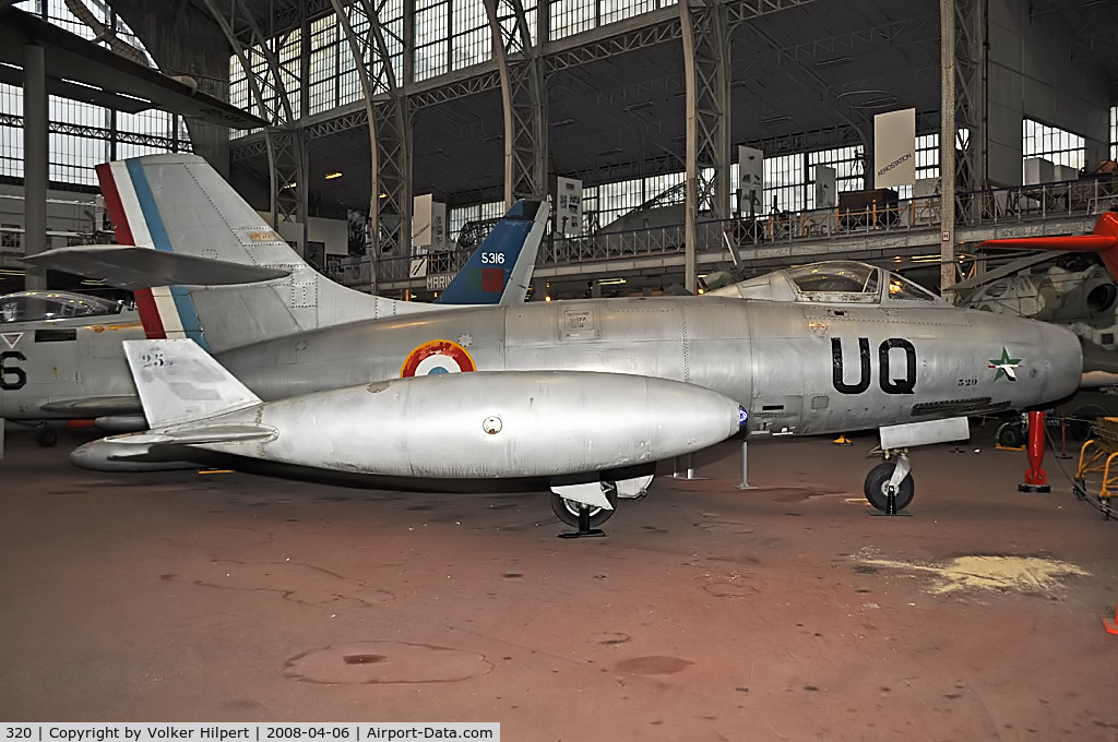320, Dassault MD-450 Ouragan C/N 320, at Museum Hermeskeil, Germany