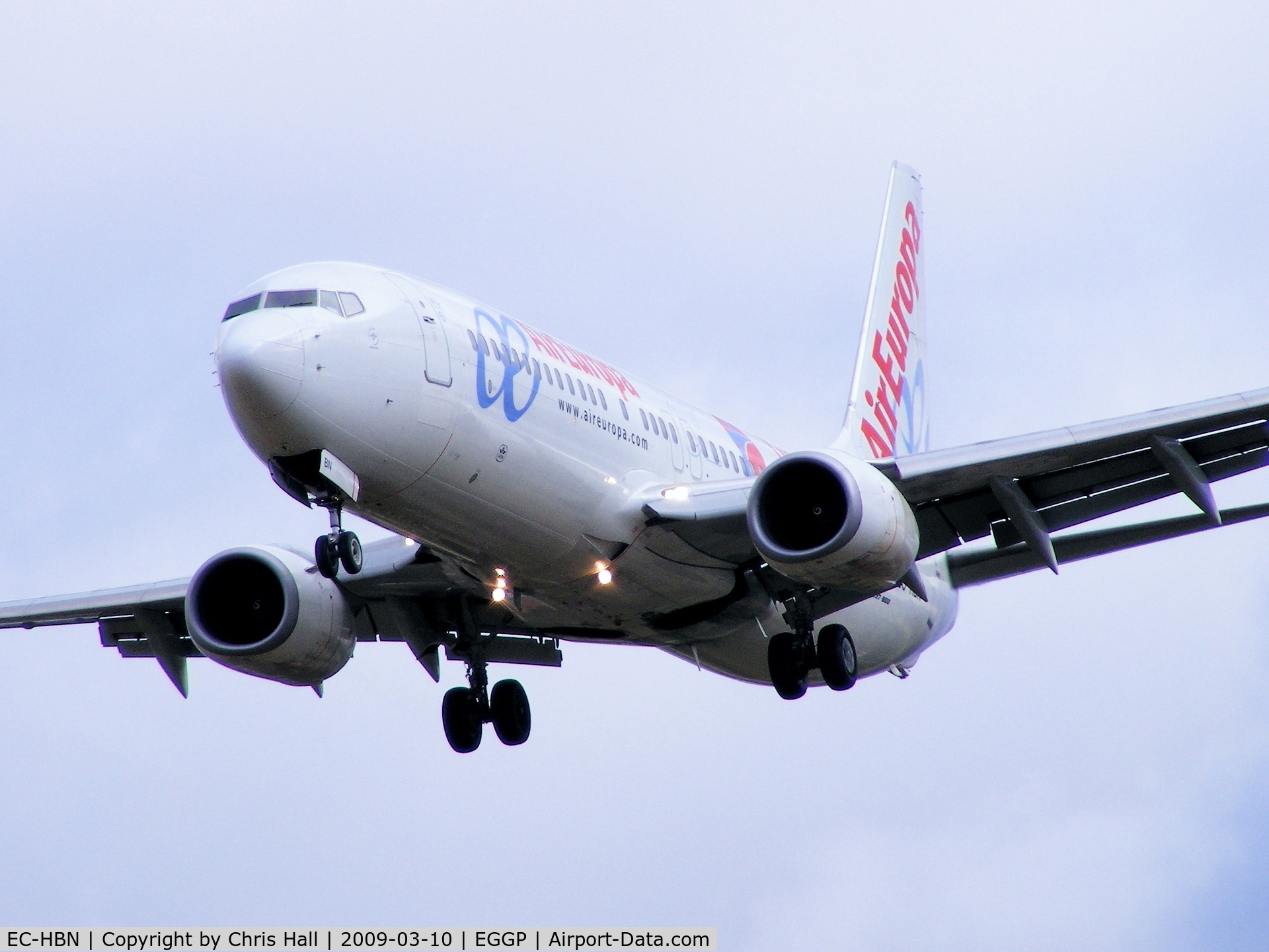 EC-HBN, 1999 Boeing 737-85P C/N 28383, Bring Real Madrid fans in for the Champions League game against Liverpool FC