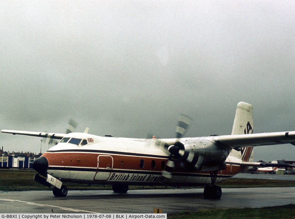 G-BBXI, 1964 Handley Page HPR-7 Herald 203 C/N 184, British Island Airways Herald operated during the 1978 Blackpool Airshow.