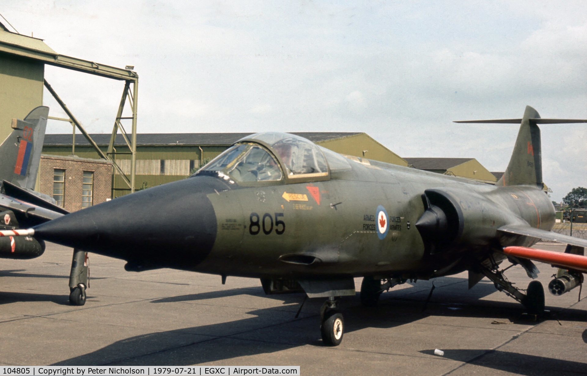 104805, 1962 Canadair CF-104 Starfighter C/N 683A-1105, CF-104 Starfighter in the static display at the 1979 Coningsby Open Day.