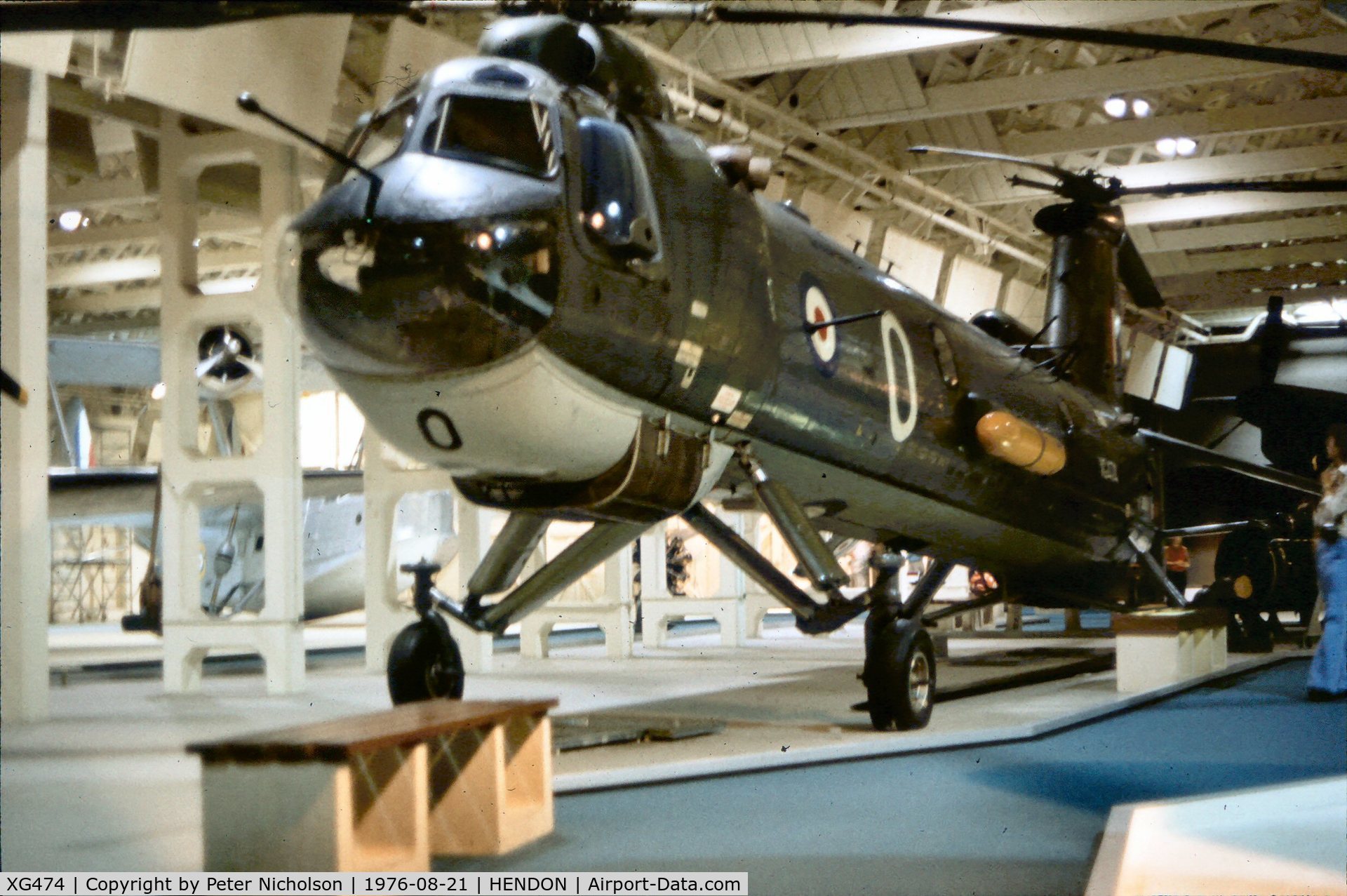 XG474, Bristol Belvedere HC.1 C/N 13365, The RAF Museum's Belvedere HC.1 with maintenance serial 8367M as seen in 1976.