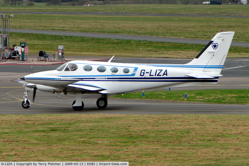 G-LIZA, 1980 Cessna 340A C/N 340A-1021, Cessna340A at Staverton