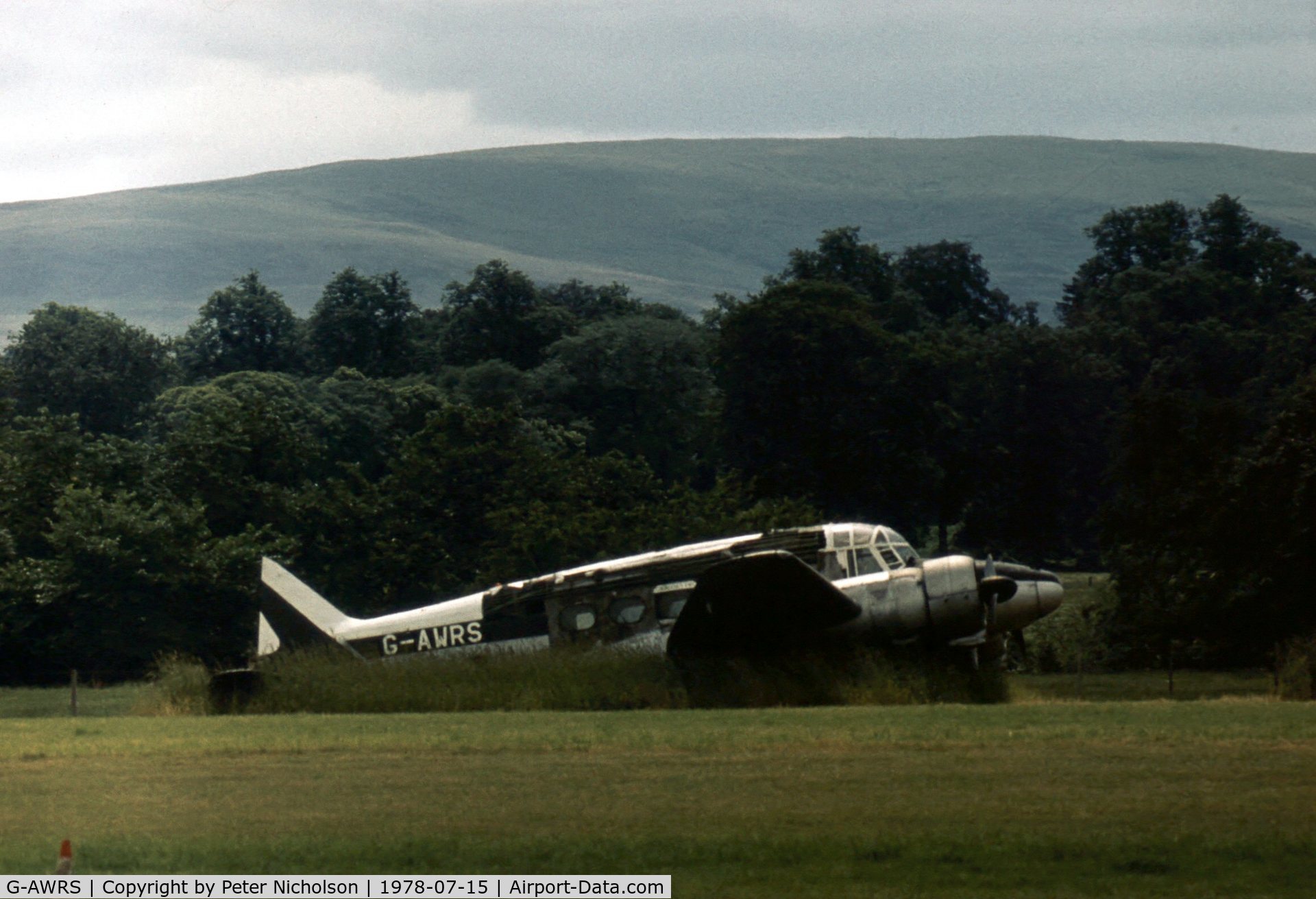 G-AWRS, Avro 652A Anson C.19 Srs 2 C/N 33785, One of the Strathallan stored Ansons as seen at the 1978 Open Day.