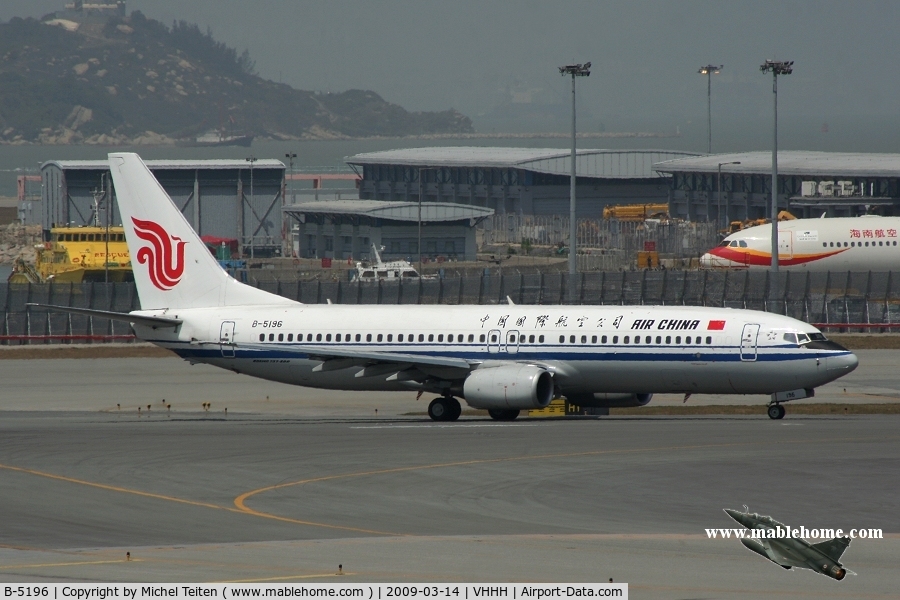 B-5196, 2008 Boeing 737-86N C/N 36810/2699, Air China