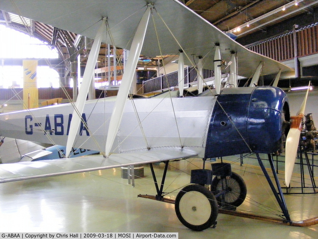 G-ABAA, Avro 504K C/N H2311, at the Museum of Science and Industry