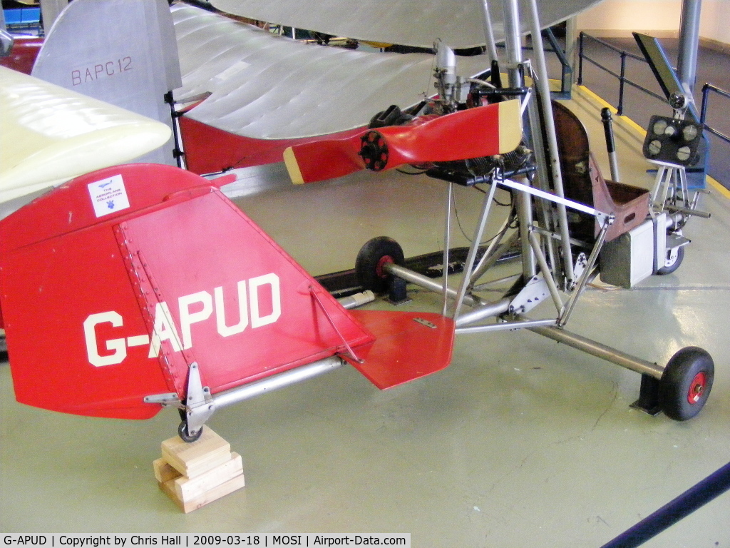 G-APUD, Bensen B-7MC Gyrocopter C/N 01 (G-APUD), at the Museum of Science and Industry