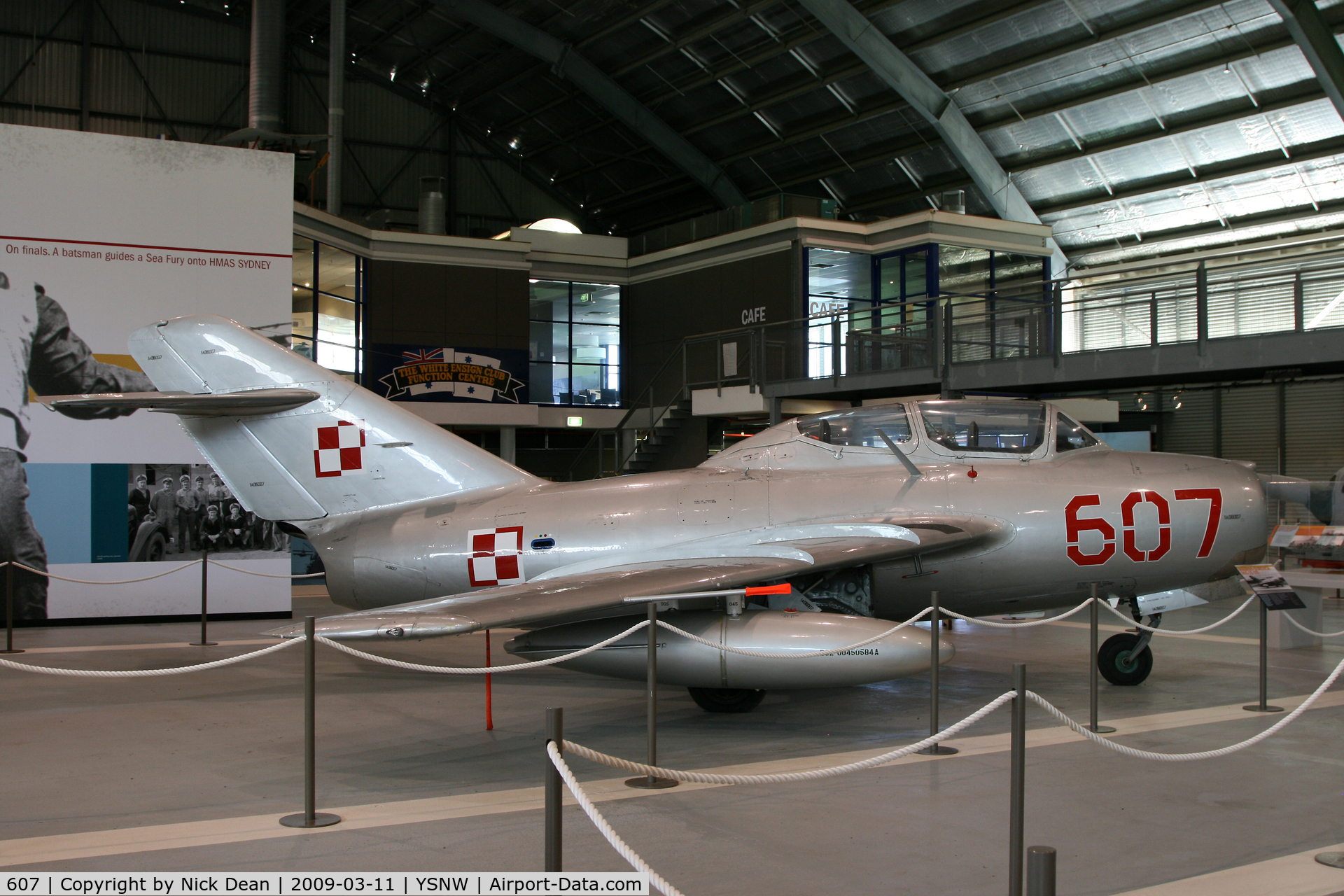 607, PZL-Mielec SBLim-2M (MiG-15UTI) C/N 1A06007, YSNW (RAN Fleet Air Arm Museum)