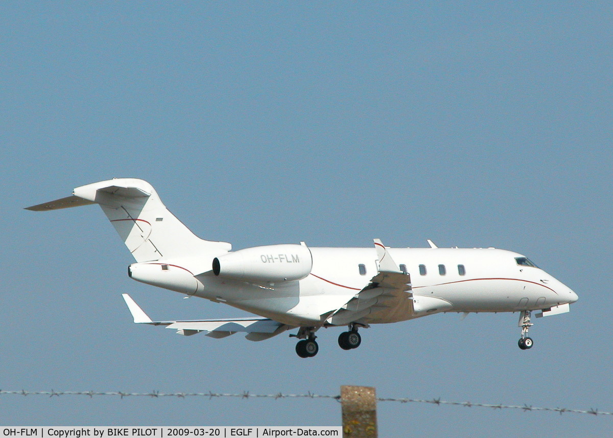 OH-FLM, 2007 Bombardier Challenger 300 (BD-100-1A10) C/N 20155, FINALS FOR RWY 06