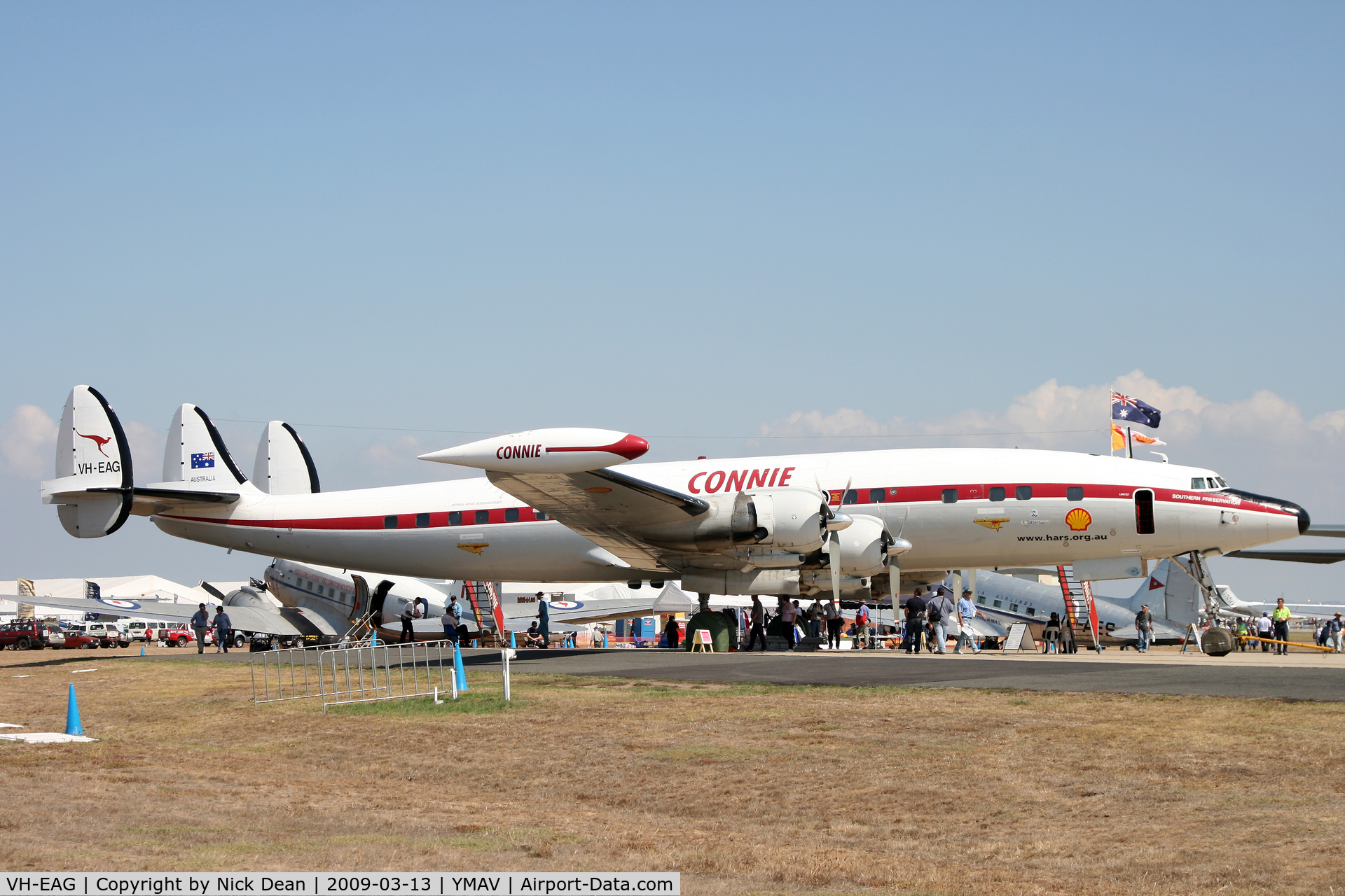 VH-EAG, 1955 Lockheed L-1049F Super Constellation C/N 4176, YMAV (The HARS Connie based at Wollongong NSW)
