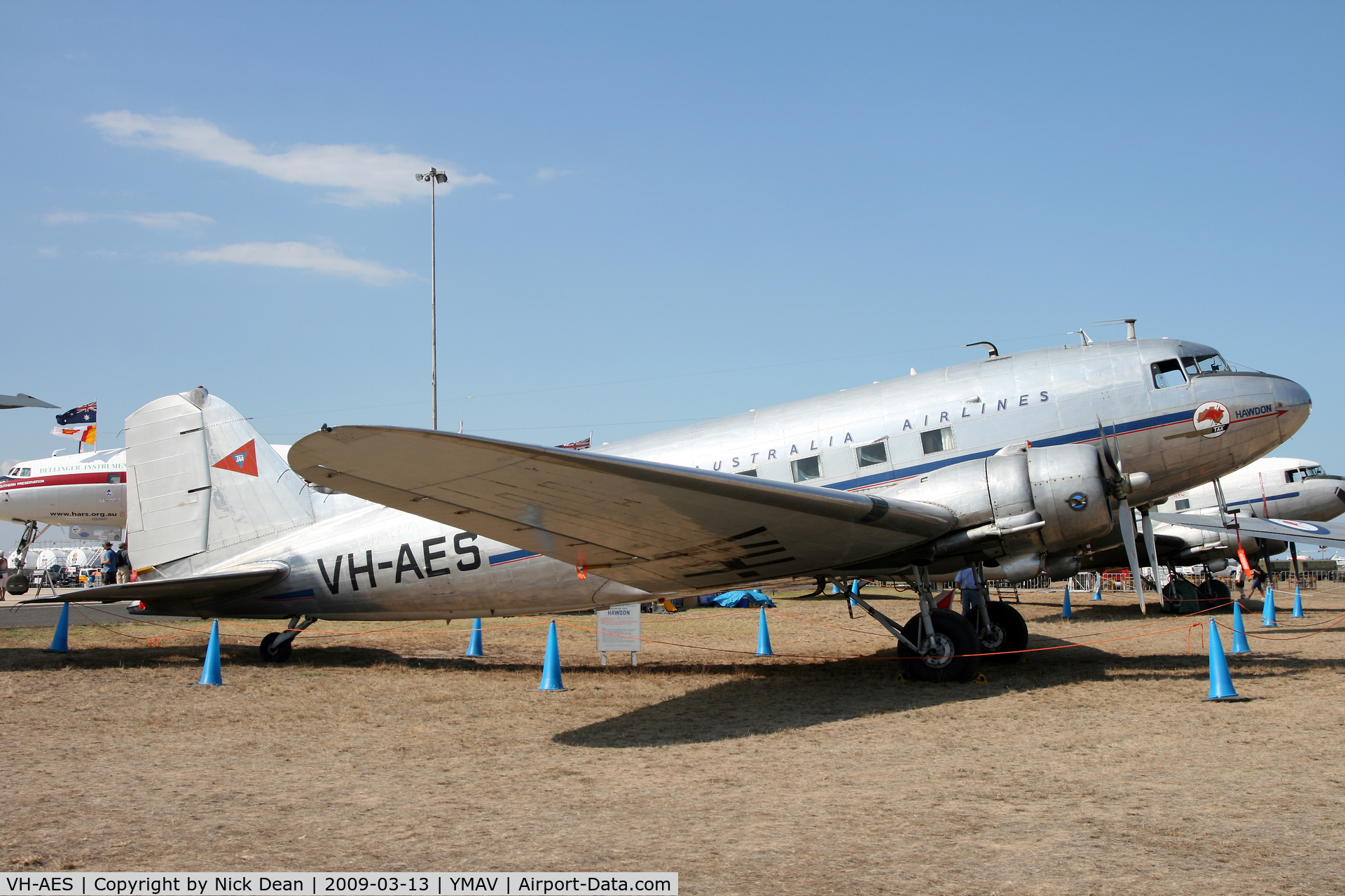 VH-AES, 1942 Douglas DC3C-S1C3G (C-47) C/N 6021, YMAV