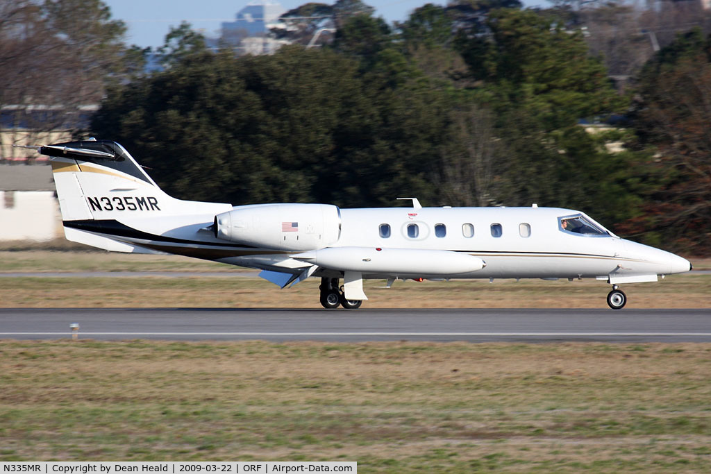 N335MR, 1981 Learjet 35A C/N 35A-443, Southern Jet, Inc 1981 Gates Learjet 35A N335MR rolling out on RWY 23 after arrival from Naples Municipal Airport (KAPF).