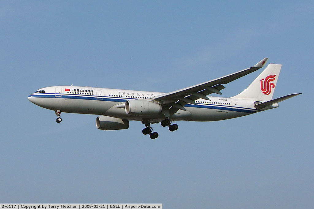 B-6117, 2008 Airbus A330-243 C/N 0903, Air China A330 on approach to LHR