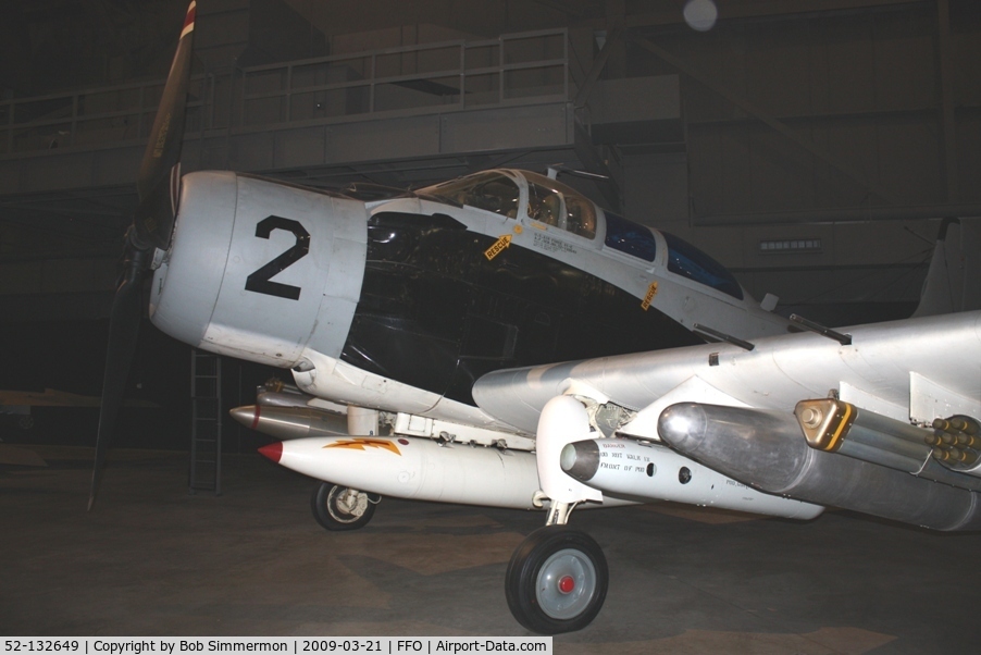 52-132649, 1952 Douglas A-1E Skyraider C/N 9506, 1952 Douglas AD-5 (A-1E) Skyraider at the USAF Museum in Dayton, Ohio.  On 3/10/66, Maj. Bernard Fisher landed this plane in combat to rescue a downed fellow pilot.