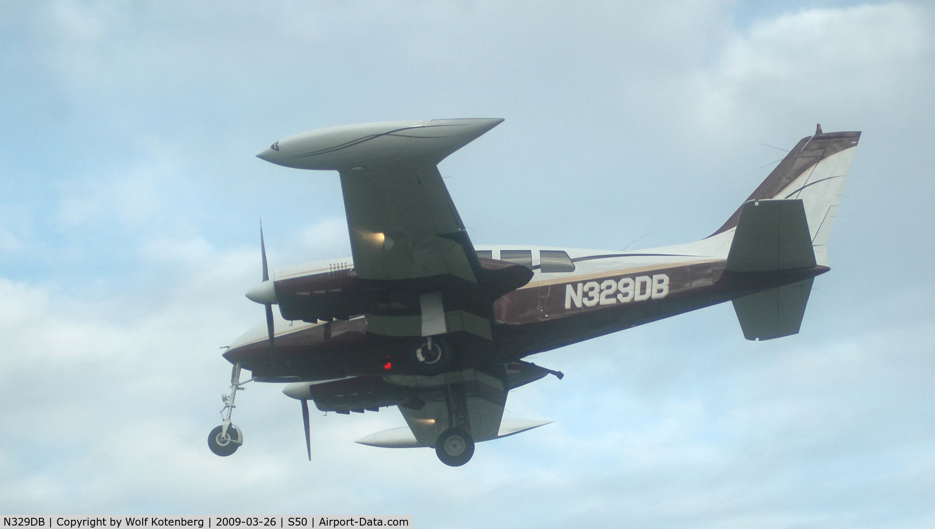 N329DB, 1964 Cessna 320B Skyknight C/N 320B0015, seconds away