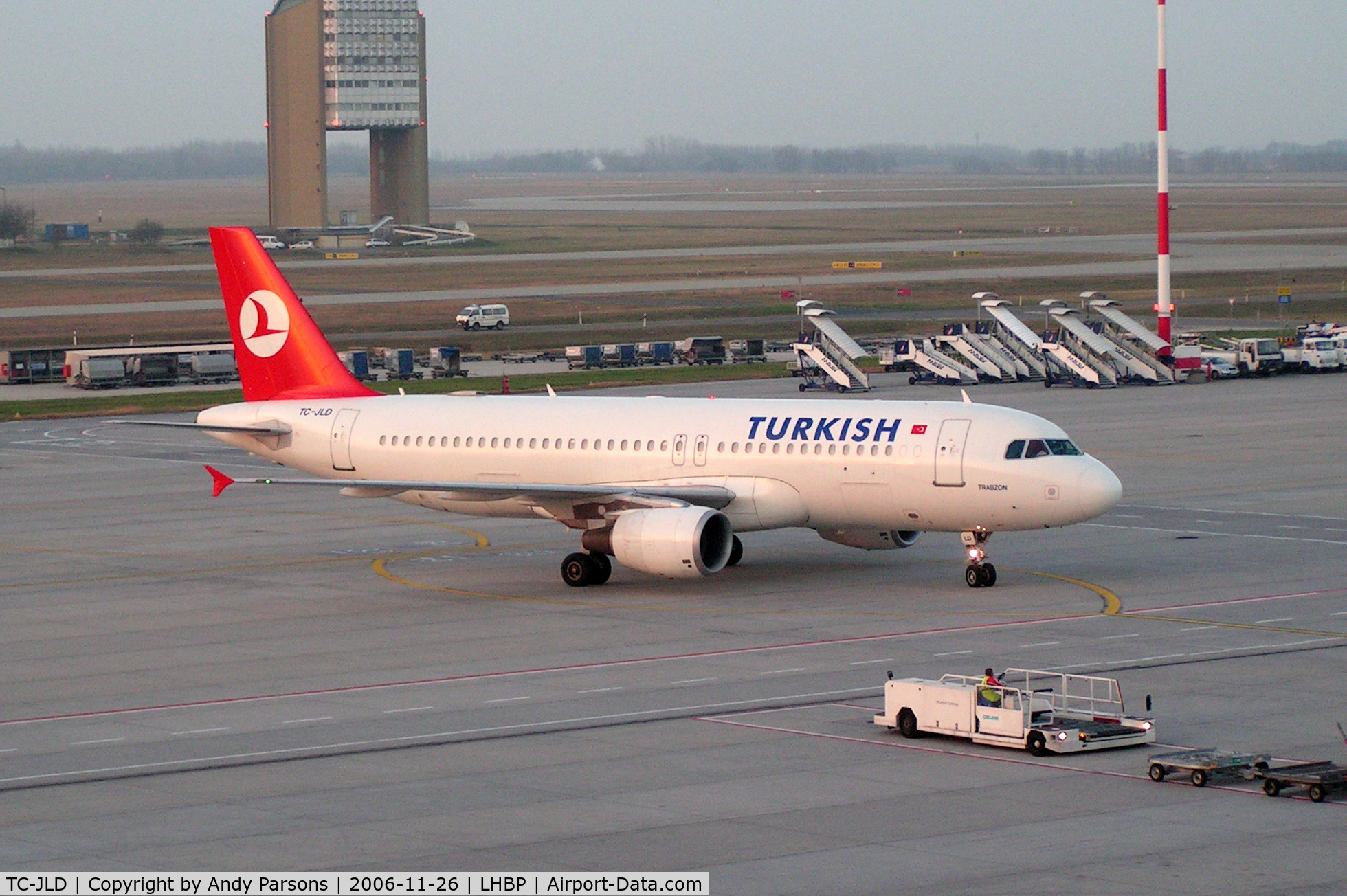 TC-JLD, 1996 Airbus A320-214 C/N 574, arriving at Budapest