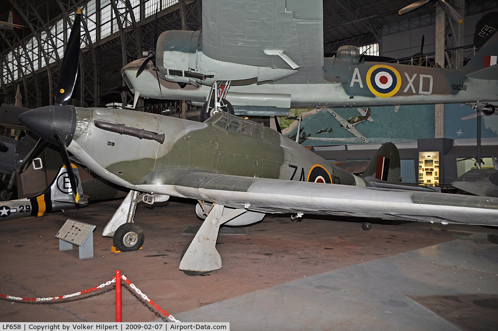 LF658, 1941 Hawker Hurricane IIC C/N 41H/469585, ML-B at Museum Brussels