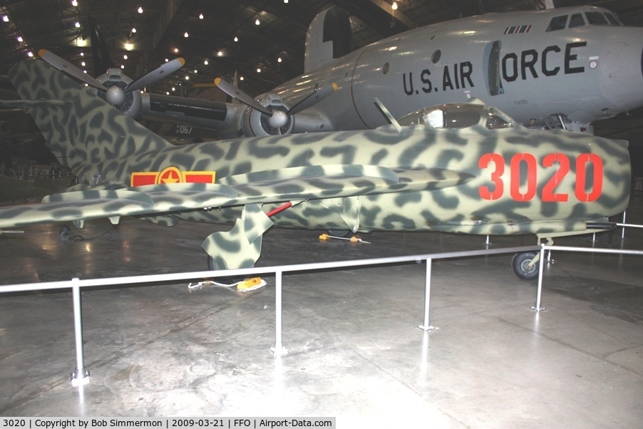 3020, Mikoyan-Gurevich MiG-17C C/N 799, MiG 17F Fresco donated to the USAF Museum in Dayton, Ohio by the Egyptian Air Force in 1986