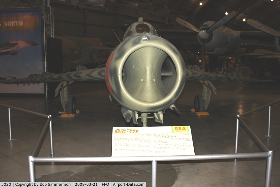 3020, Mikoyan-Gurevich MiG-17C C/N 799, MiG 17F Fresco donated to the USAF Museum in Dayton, Ohio by the Egyptian Air Force in 1986