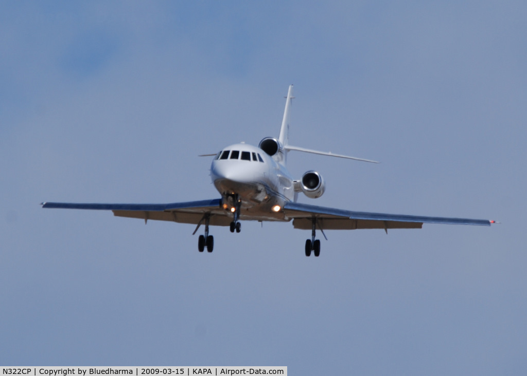 N322CP, 1993 Dassault Falcon 900B C/N 134, On final approach to 17L.