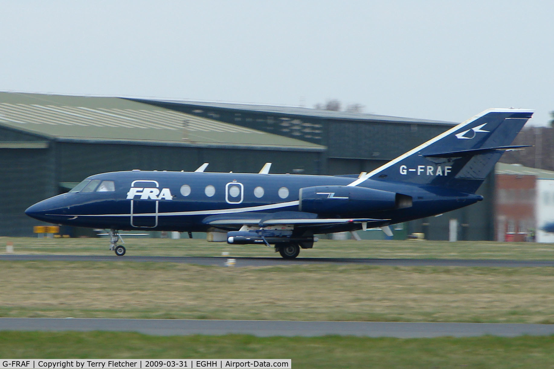 G-FRAF, 1974 Dassault Falcon (Mystere) 20E C/N 295, FRA Falcon 20 at Bournemouth