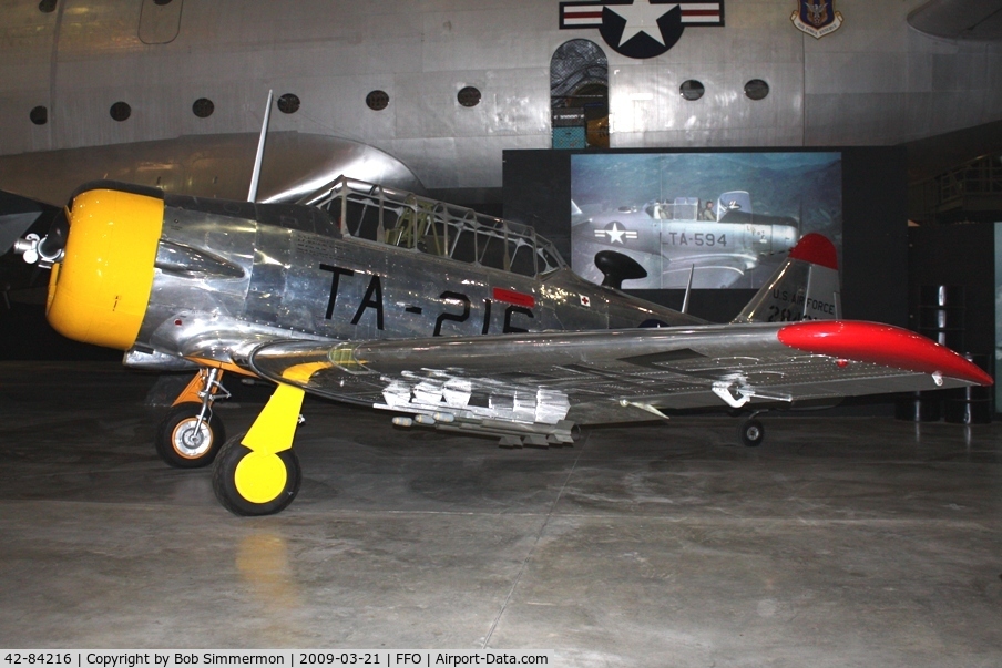 42-84216, 1942 North American AT-6D Texan C/N 88-15997, North American AT-6D at the USAF Museum in Dayton, Ohio.