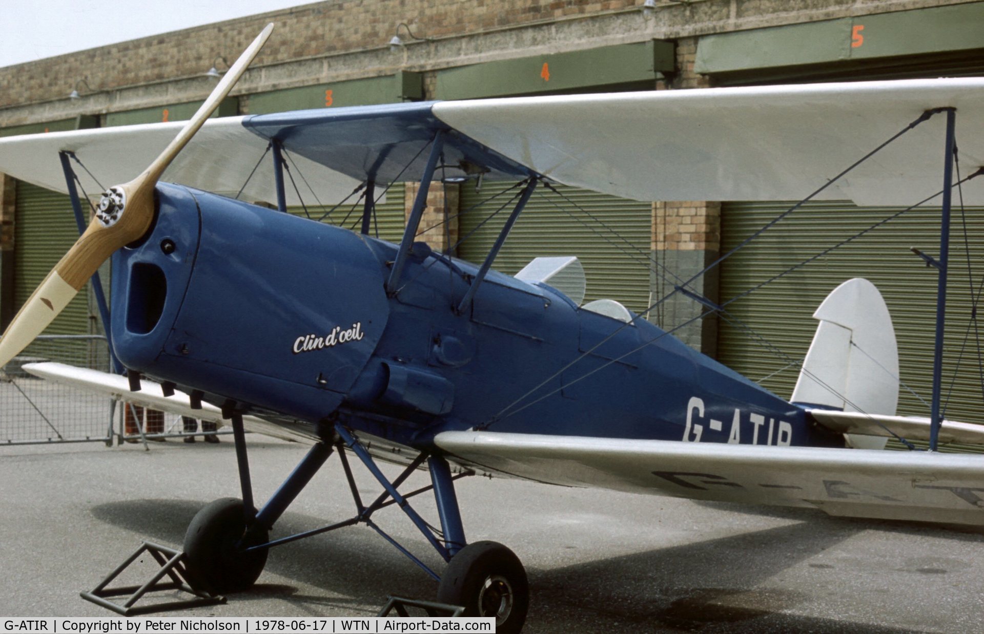 G-ATIR, 1948 Stampe-Vertongen SV-4C C/N 1047, This Stampe was in the static park at the 1978 Waddington Airshow.