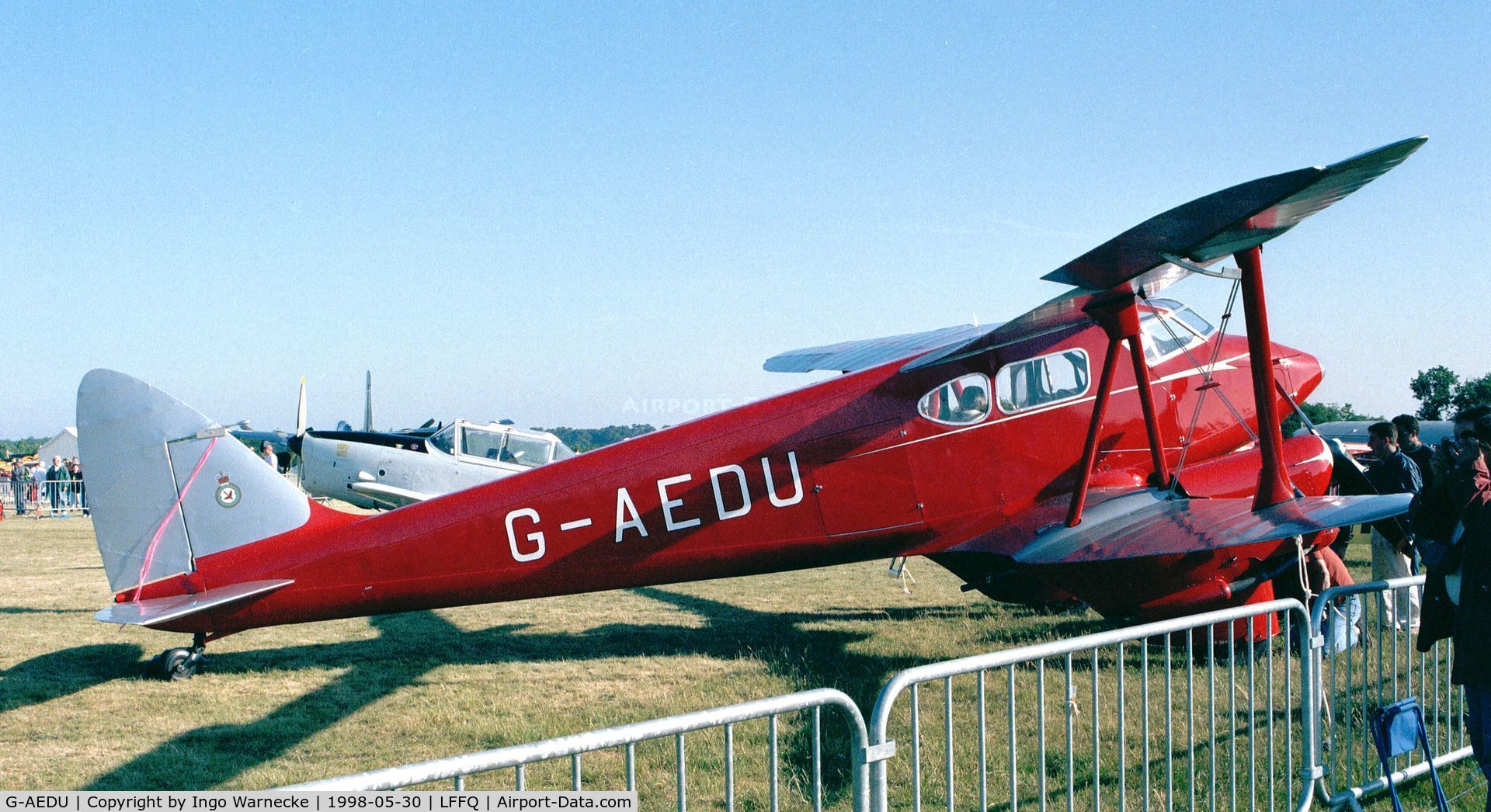 G-AEDU, 1937 De Havilland DH-90A Dragonfly C/N 7526, De Havilland D.H.90A Dragonfly at the Meeting Aerien 1998, La-Ferte-Alais, Cerny