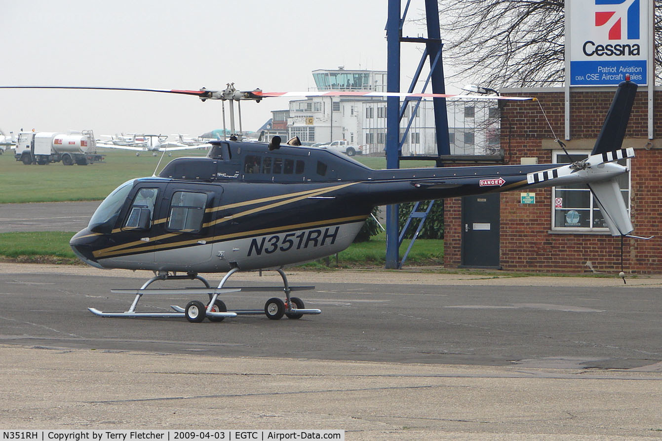 N351RH, Bell 206B C/N 4663, Bell 206B at Cranfield