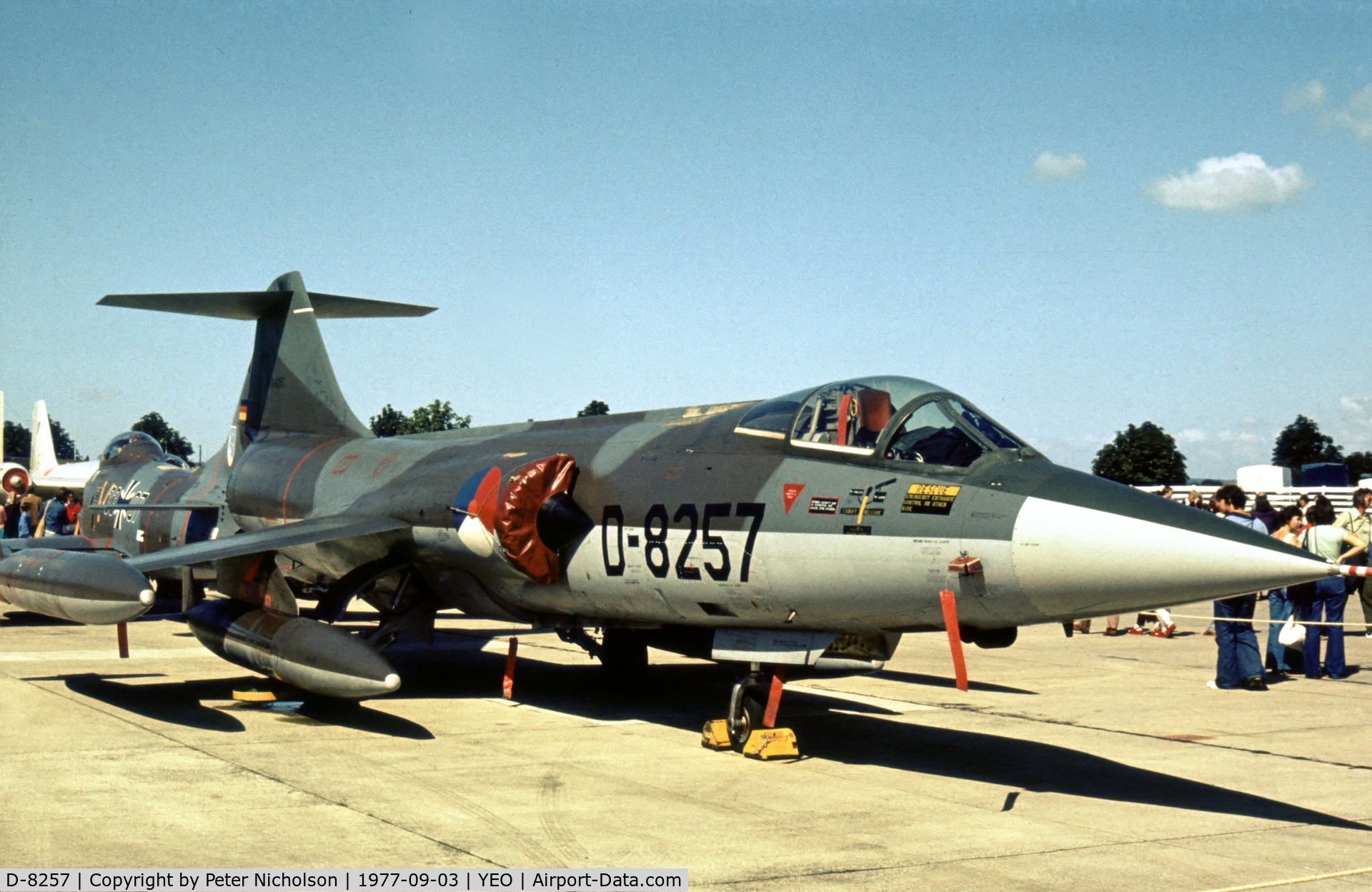 D-8257, Lockheed F-104G Starfighter C/N 683-8257, F-104G of the Royal Netherlands Air Force at the 1977 RNAS Yeovilton Air Day.