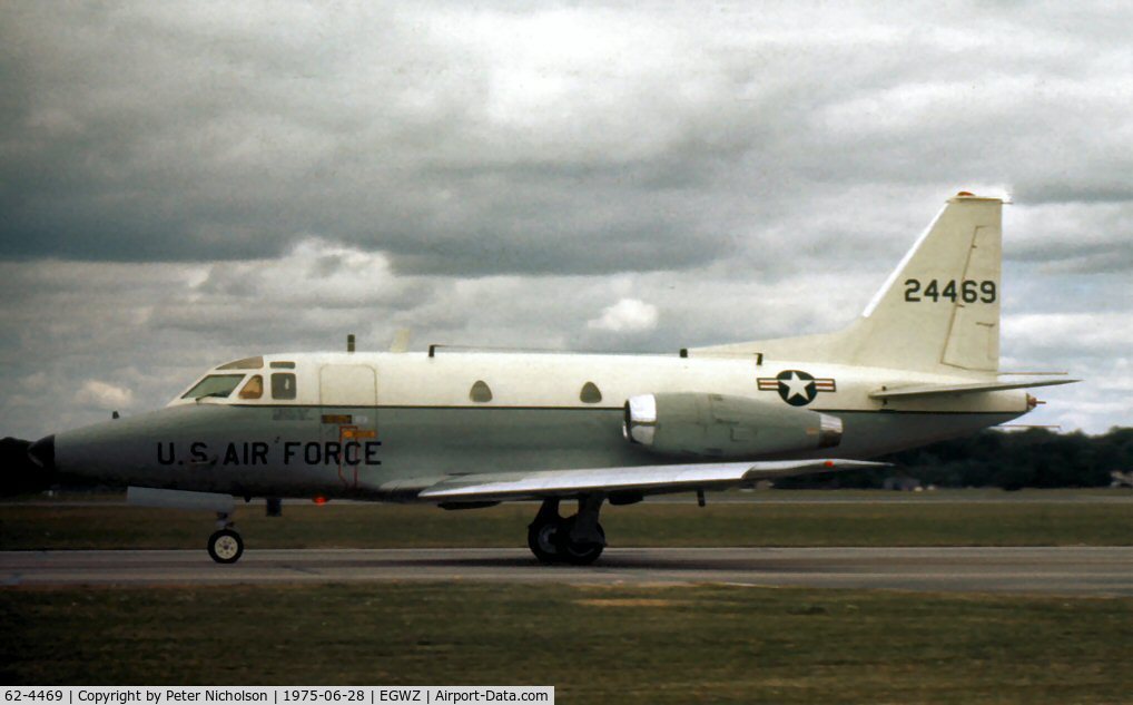 62-4469, 1962 North American CT-39A Sabreliner C/N 276-22, CT-39A Sabreliner of 7101 ABW at the 1975 RAF Alconbury Open Day.
