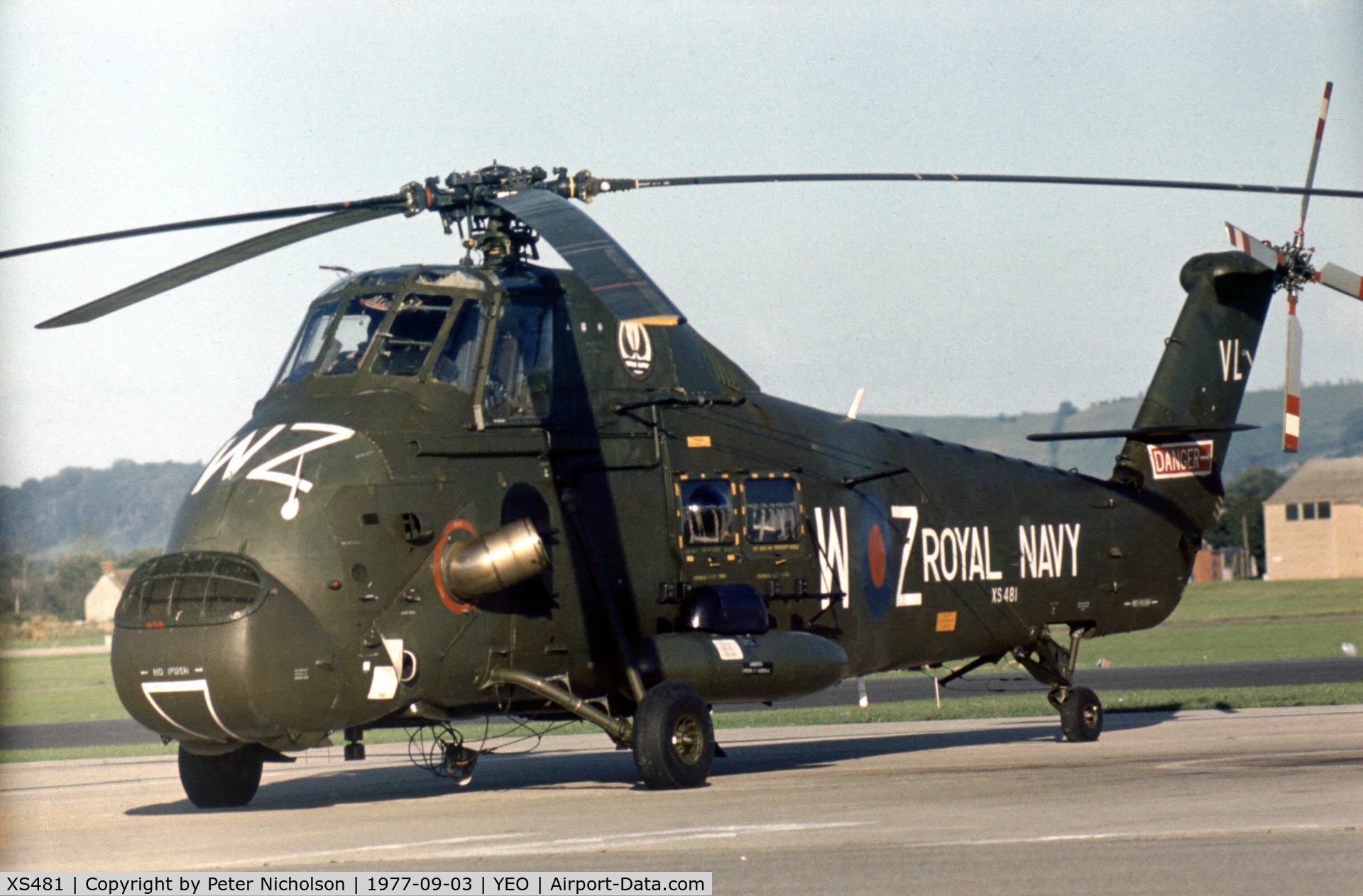 XS481, 1963 Westland Wessex HU.5 C/N WA155, Wessex HU.5 of 707 Squadron at the 1977 RNAS Yeovilton Air Day.