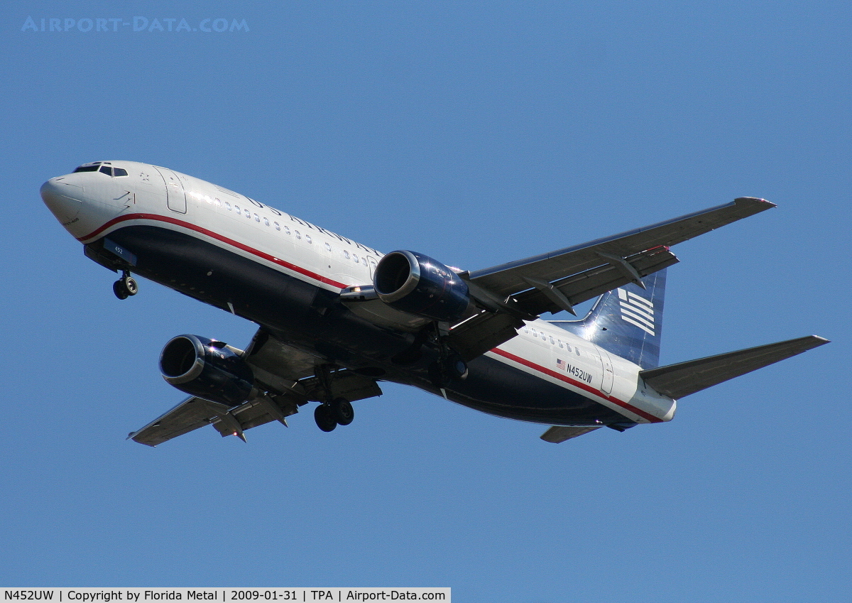 N452UW, 1991 Boeing 737-4B7 C/N 24979, US Airways 737-400