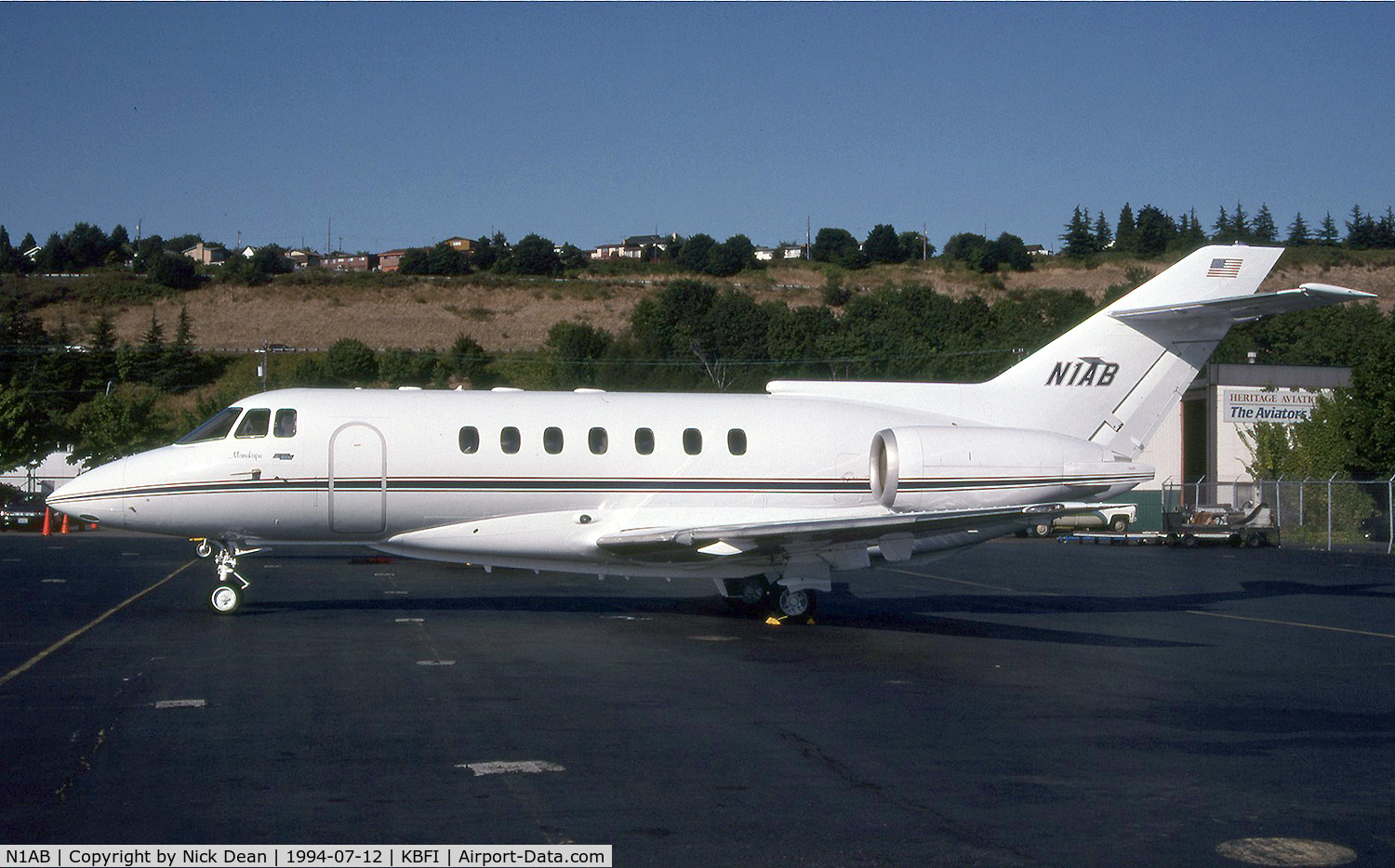 N1AB, 1993 British Aerospace BAE125 HAWKER 1000A C/N 259036, KBFI The 2nd 1000 to carry N1AB the 1st being C/N 259005