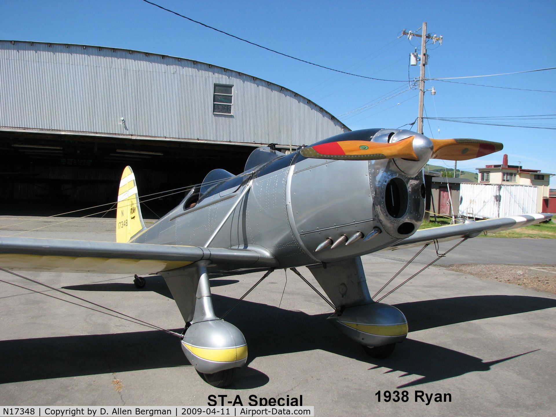 N17348, 1938 Ryan Aeronautical ST-A Special C/N 197, Taken after speaking with pilot/owner, Sonoma CA
