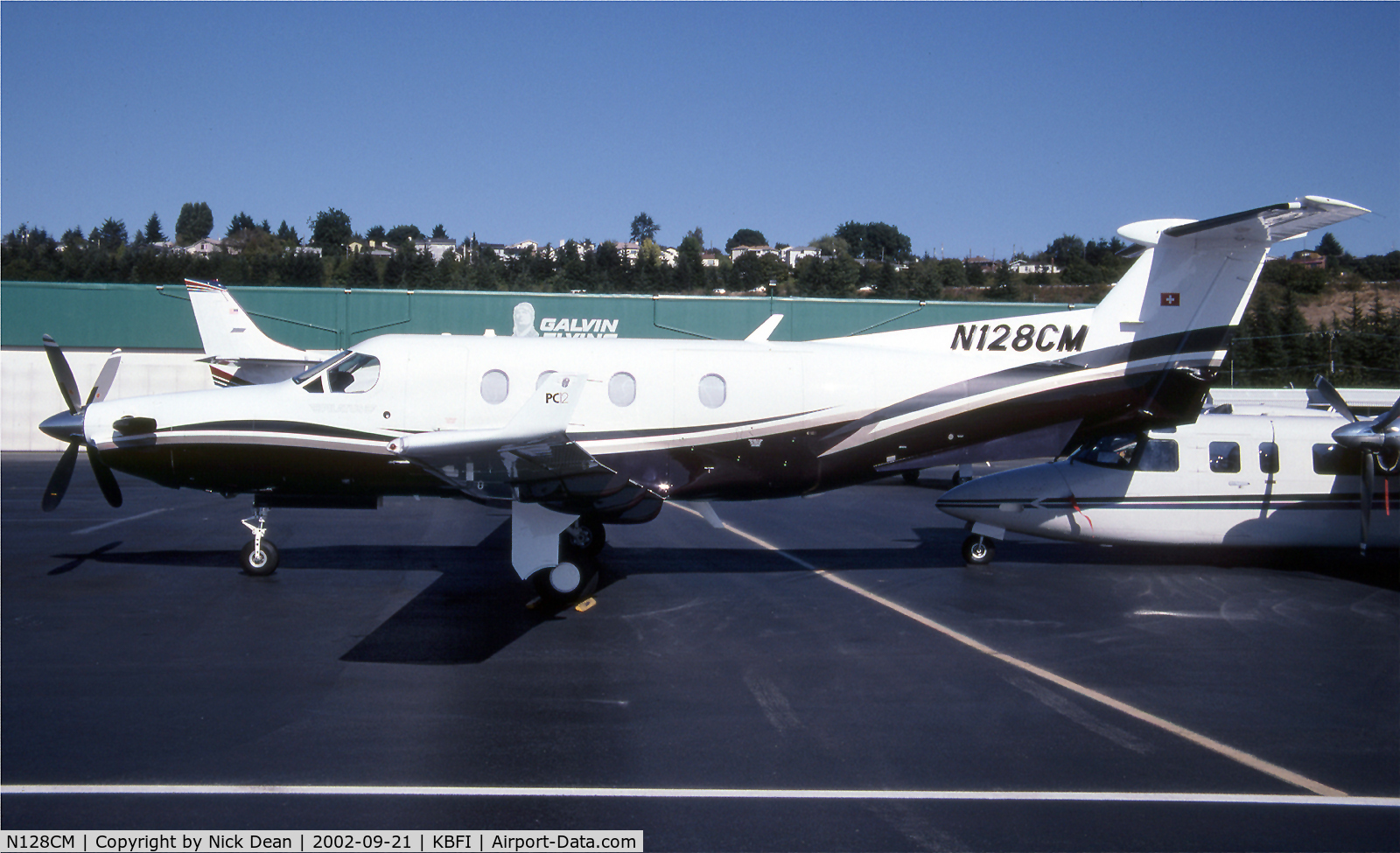 N128CM, 2001 Pilatus PC-12/45 C/N 403, KBFI (W/O after plummeting into a cemetary 22/Mar/2009 while attemping to land at KBTM with 14 souls on board)