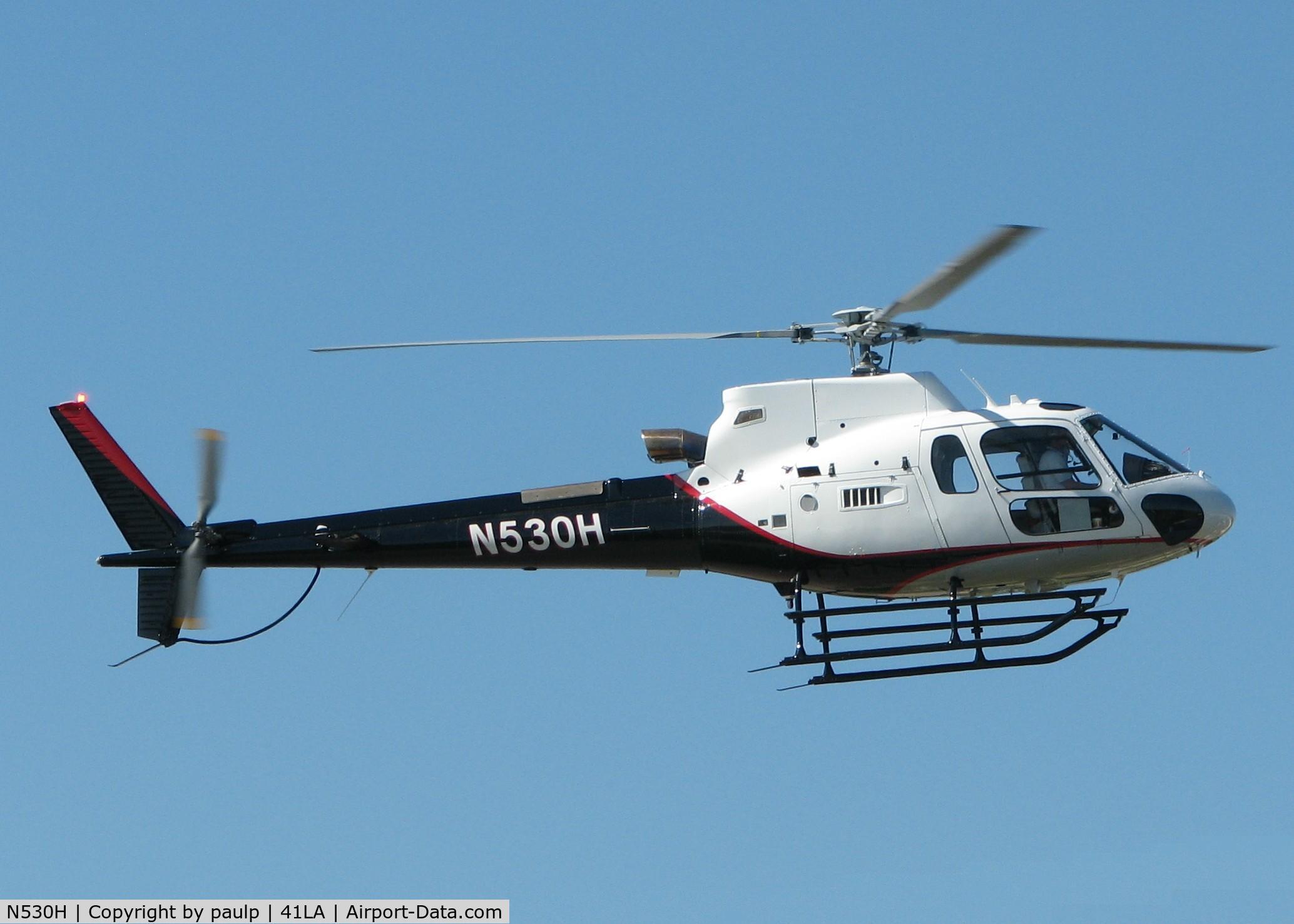 N530H, 2008 Aerospatiale AS-350B-3 Ecureuil C/N 4553, Landing at Metro Aviation near the Shreveport Downtown airport.