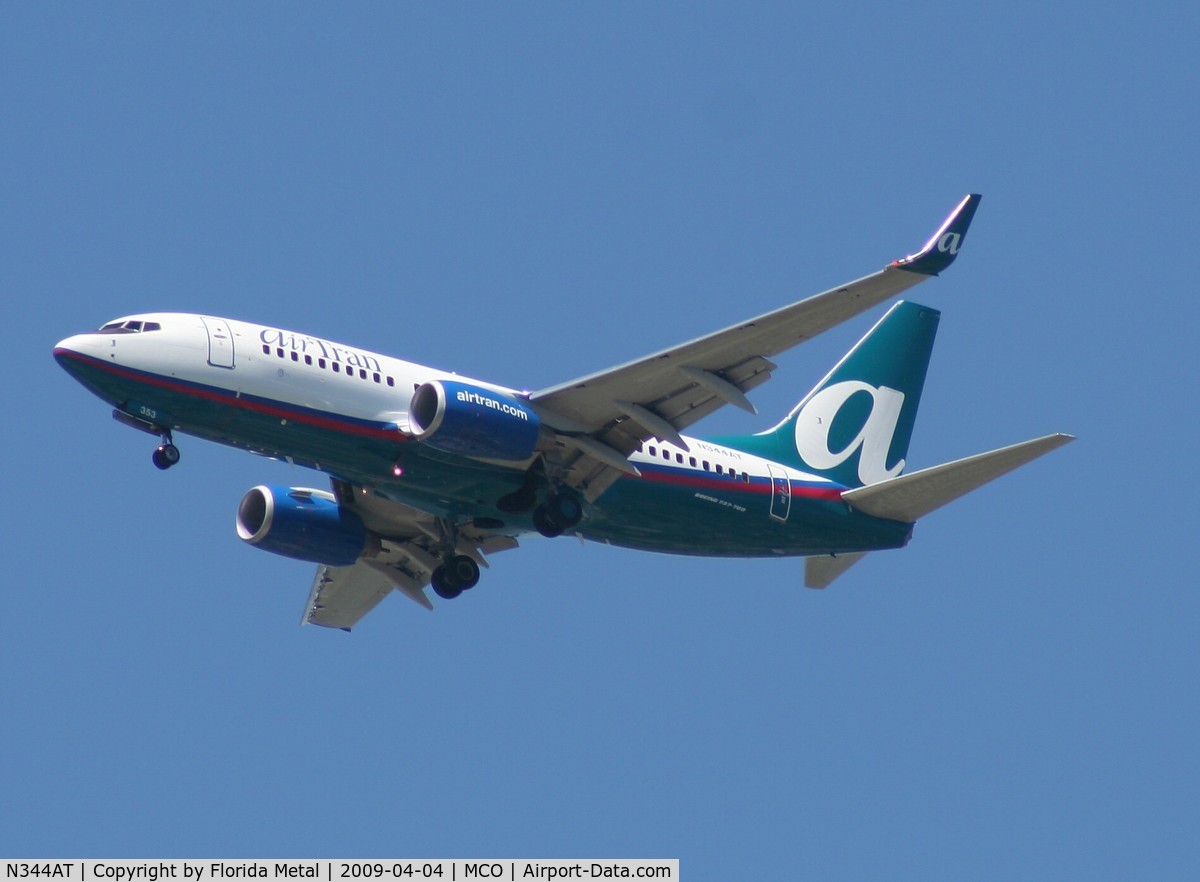 N344AT, 2008 Boeing 737-7BD C/N 36718, Air Tran 737-700