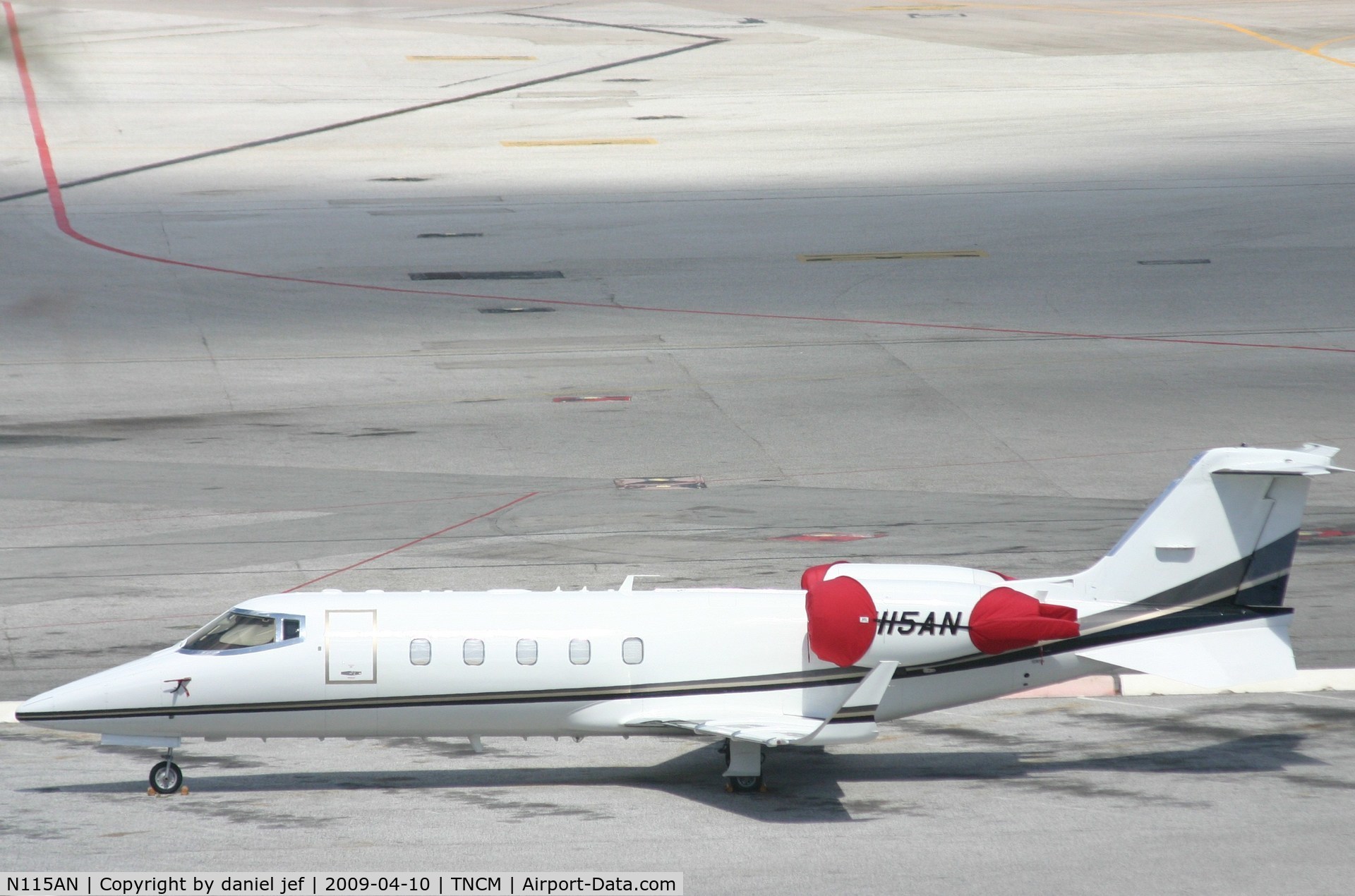 N115AN, 2006 Learjet 60 C/N 308, park at the  tncm ramp